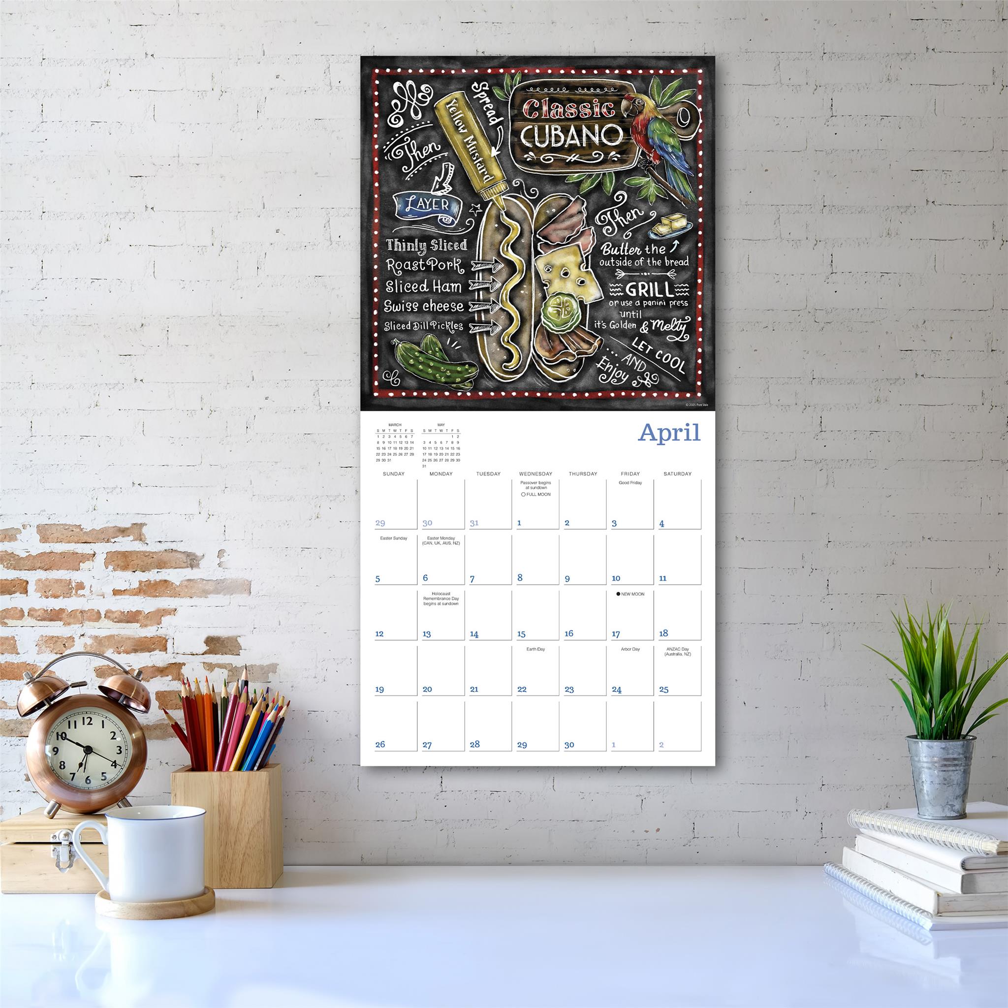 Cooking With Love Provides Food For The Soul 2026 Wall Calendar