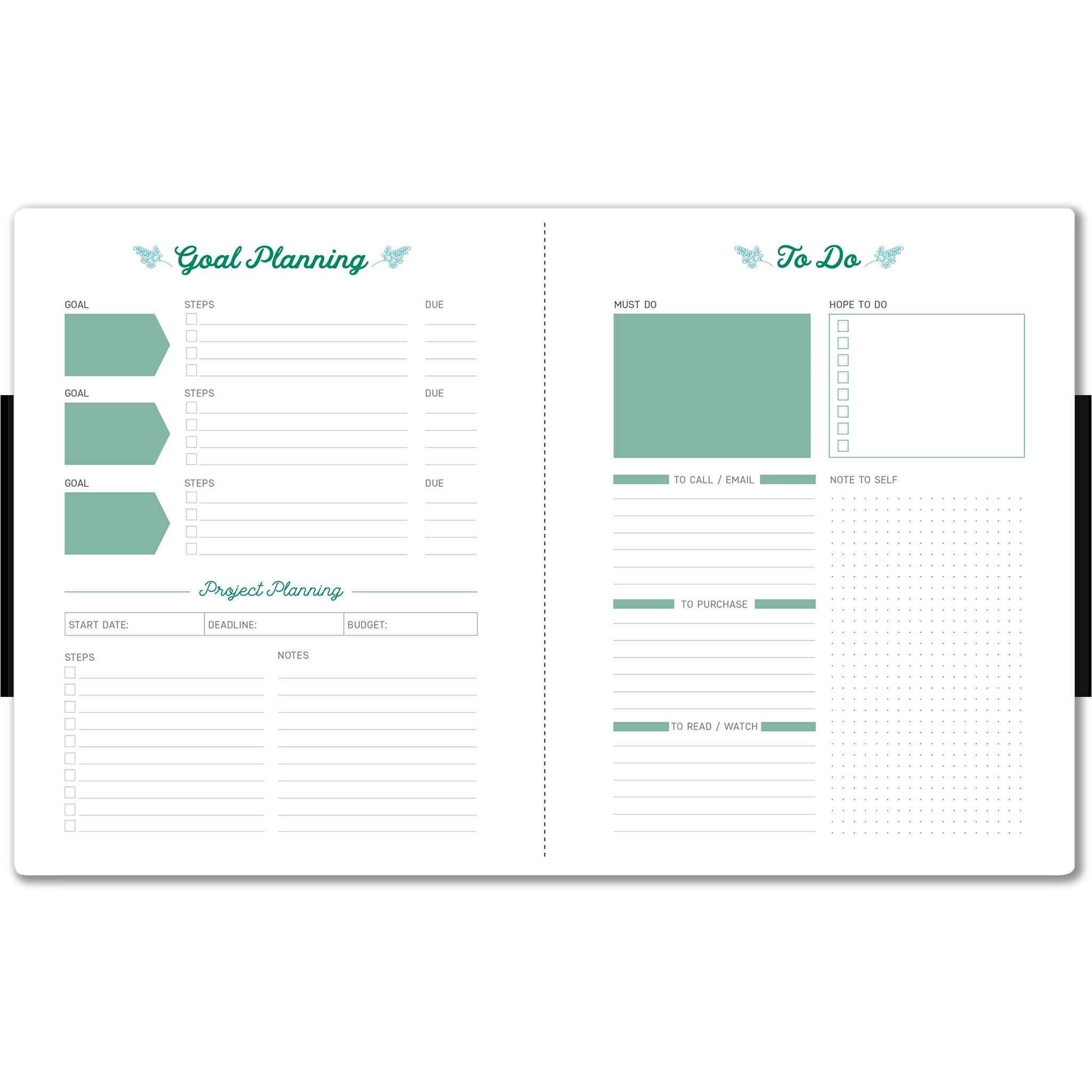 Greenery 2025-2026 Monthly Planner Calendar - Online Only