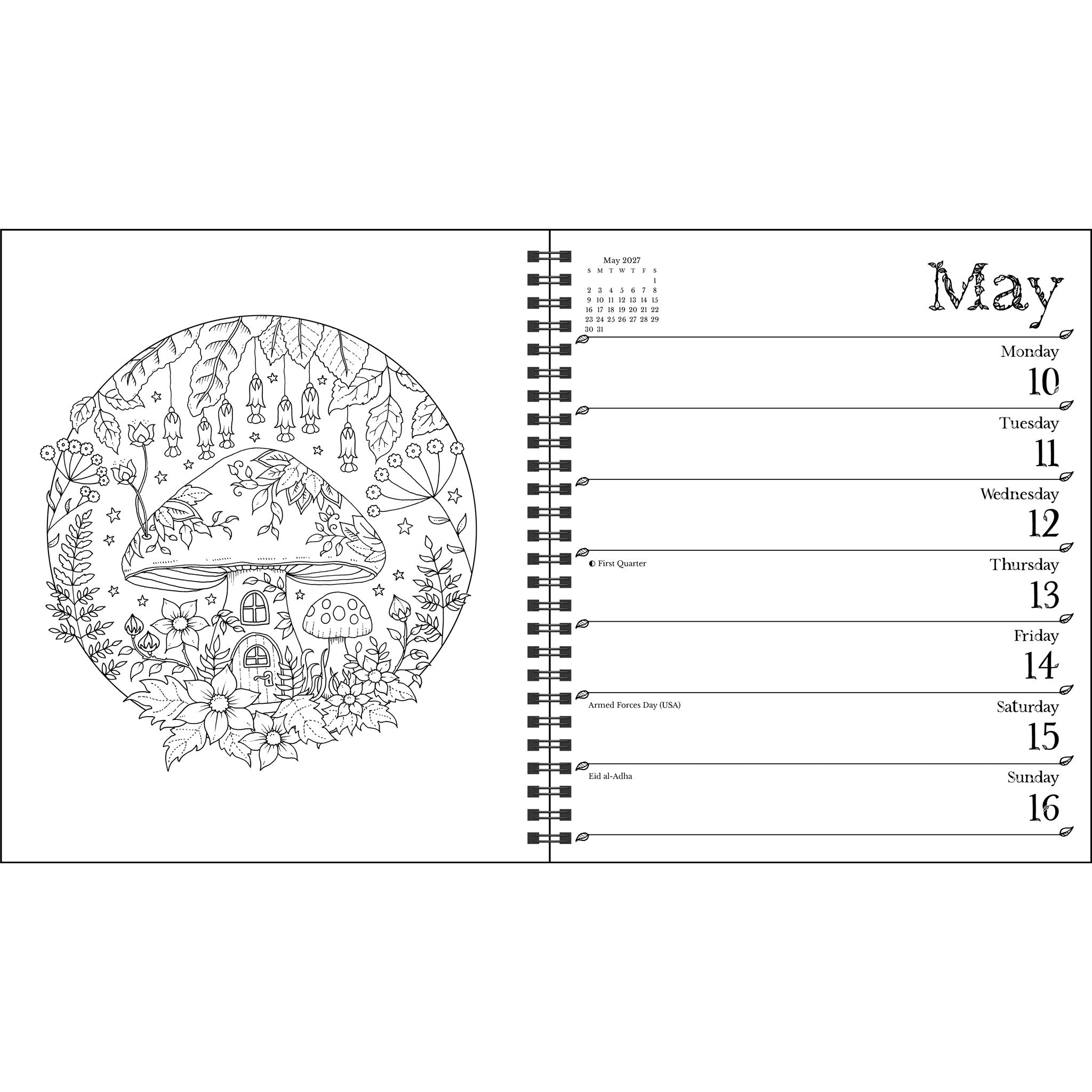 Johanna Basford 2027 Coloring Engagement Calendar