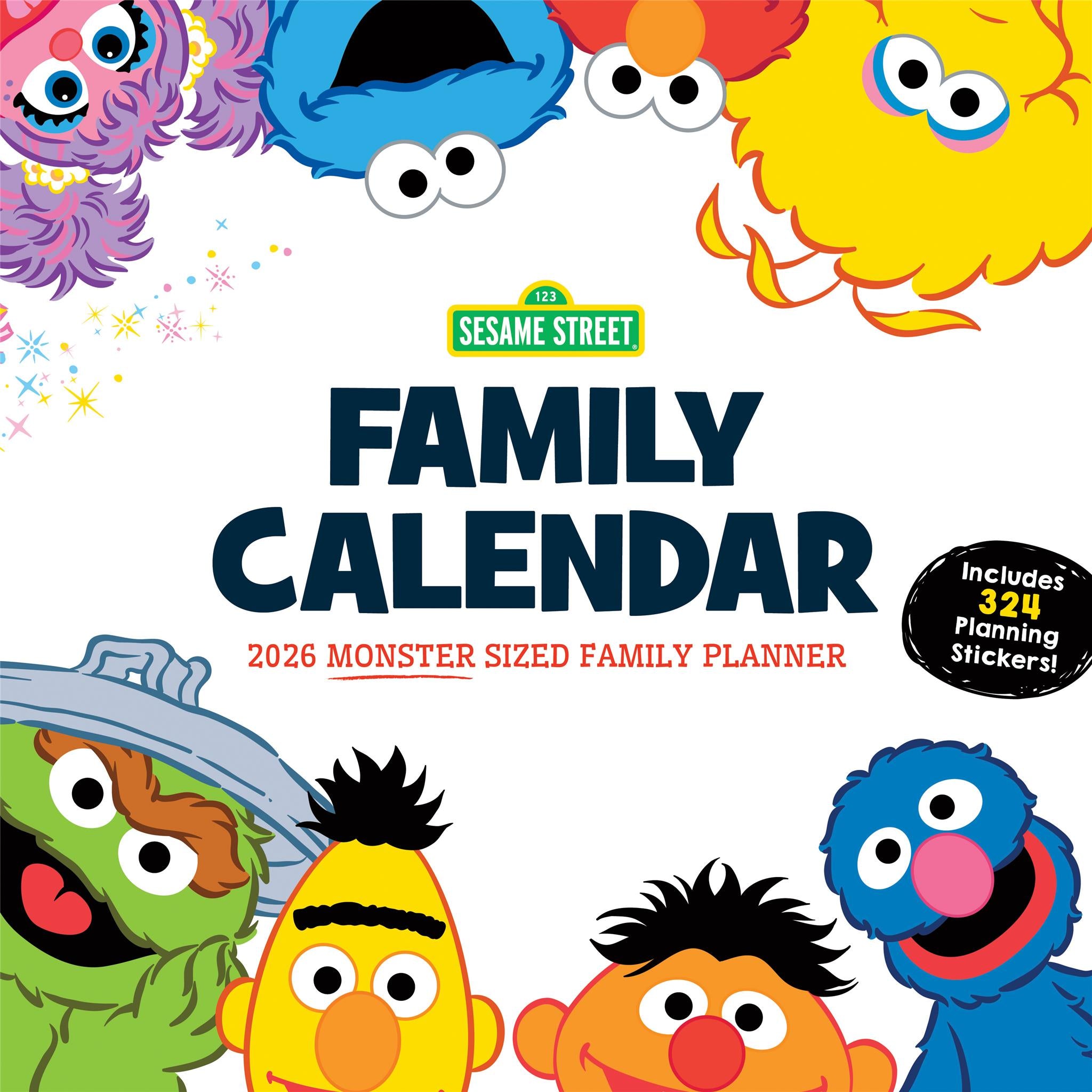 Calendrier mural Sesame Street 2026 - Disponible uniquement en ligne