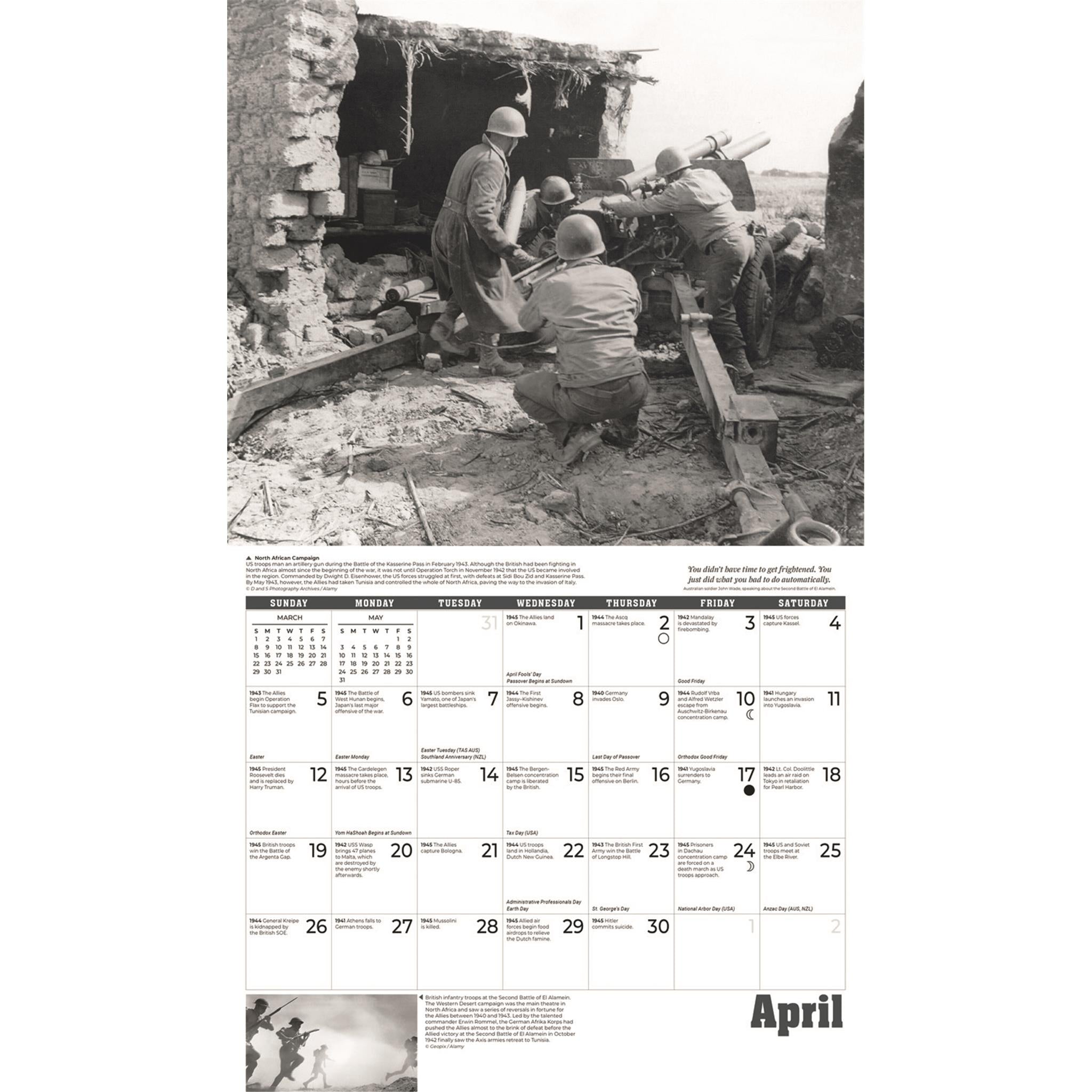 World War II 2026 Wall Calendar