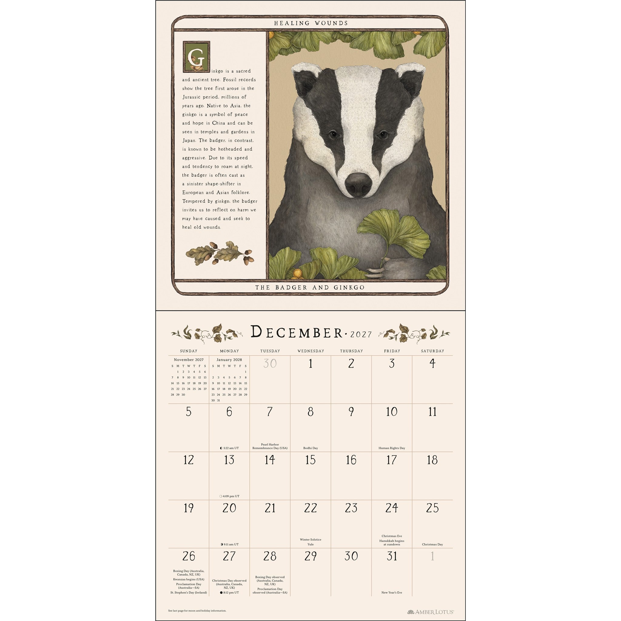 Calendrier mural 2027 Les Gardiens de la Forêt - En ligne seulement