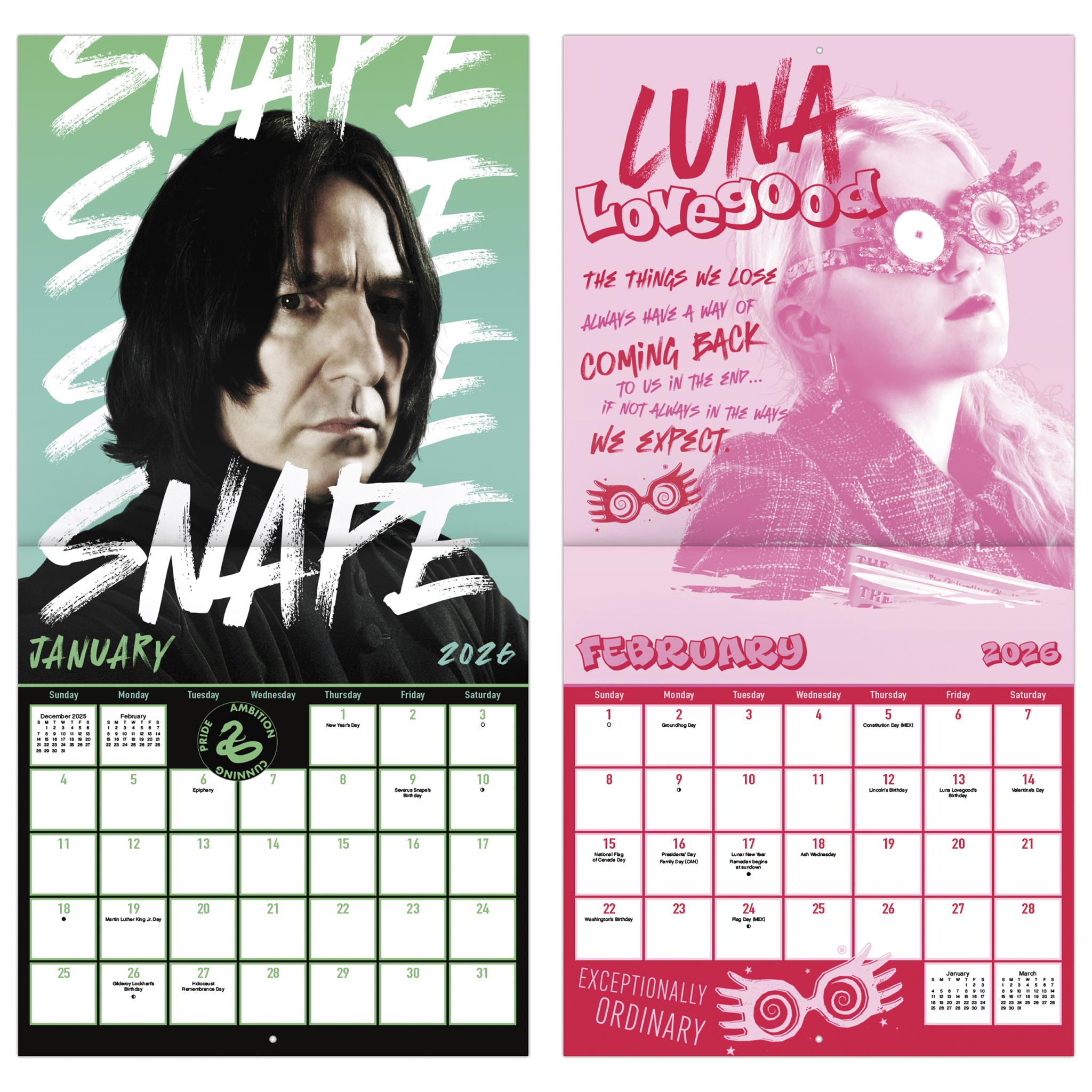 Calendrier mural Harry Potter Édition Collector 2026