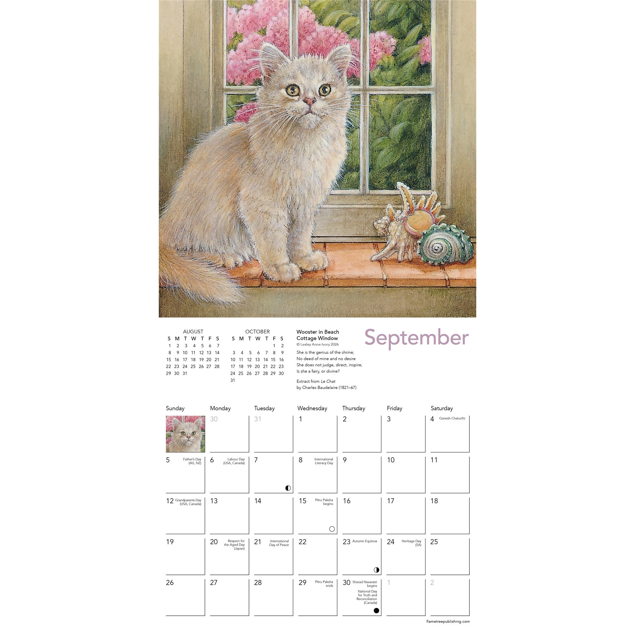 Ivory Cats by Lesley Anne Ivory 2027 Mini Calendar