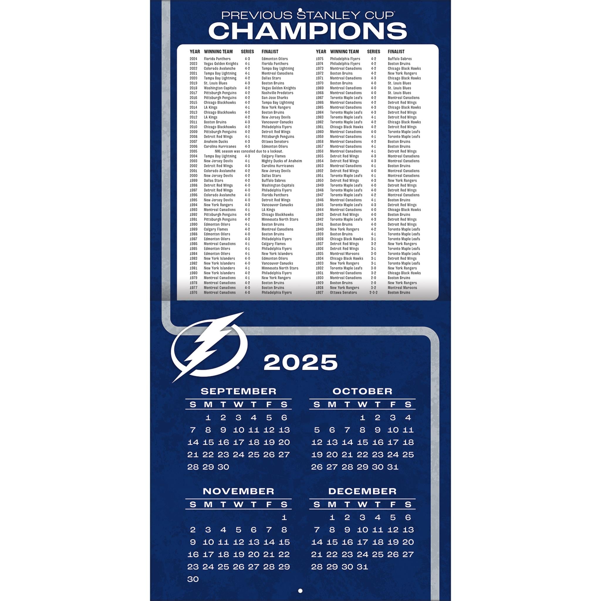 NHL Tampa Bay Lightning 2026 Wall Calendar - Online Only