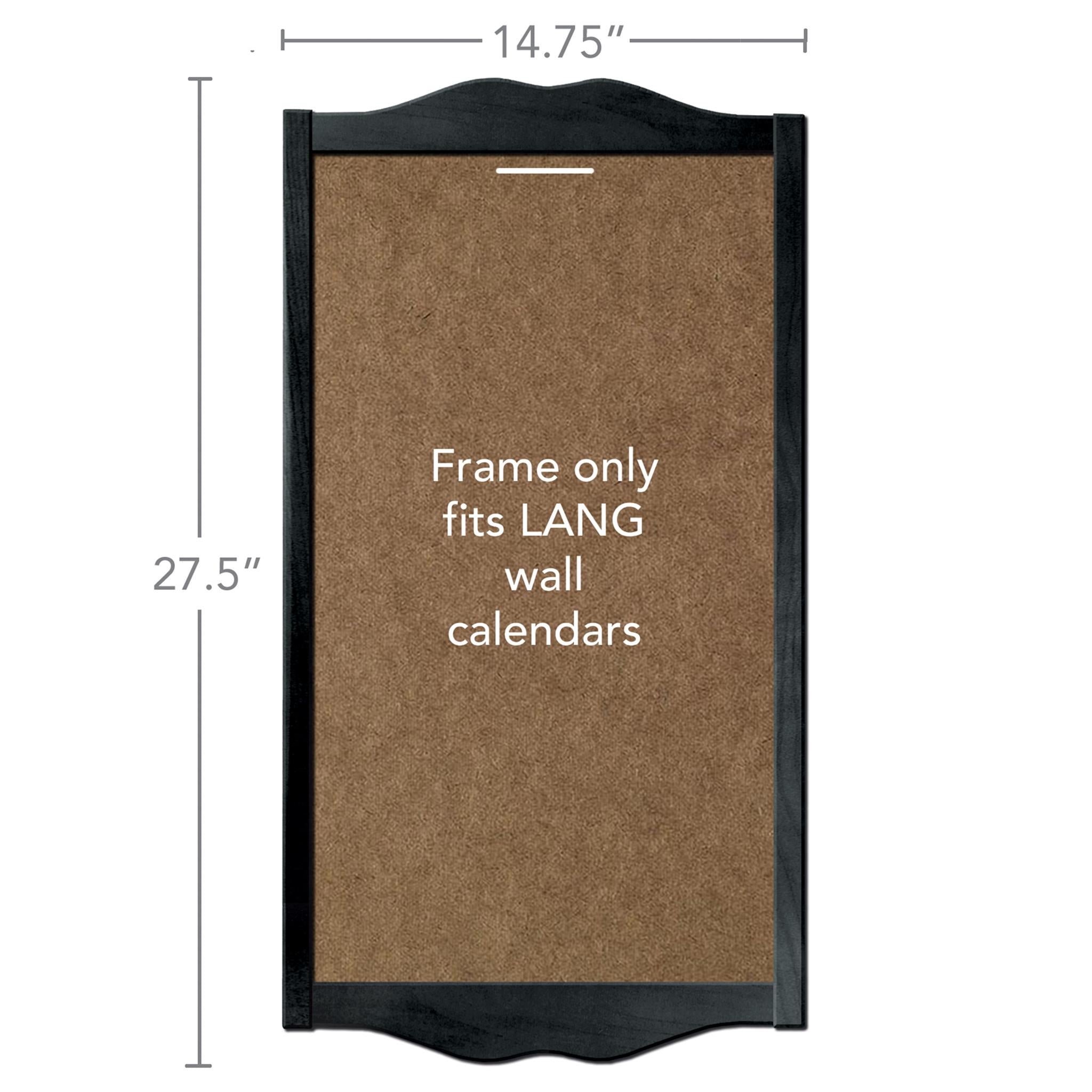 Cadre de calendrier en bois noir