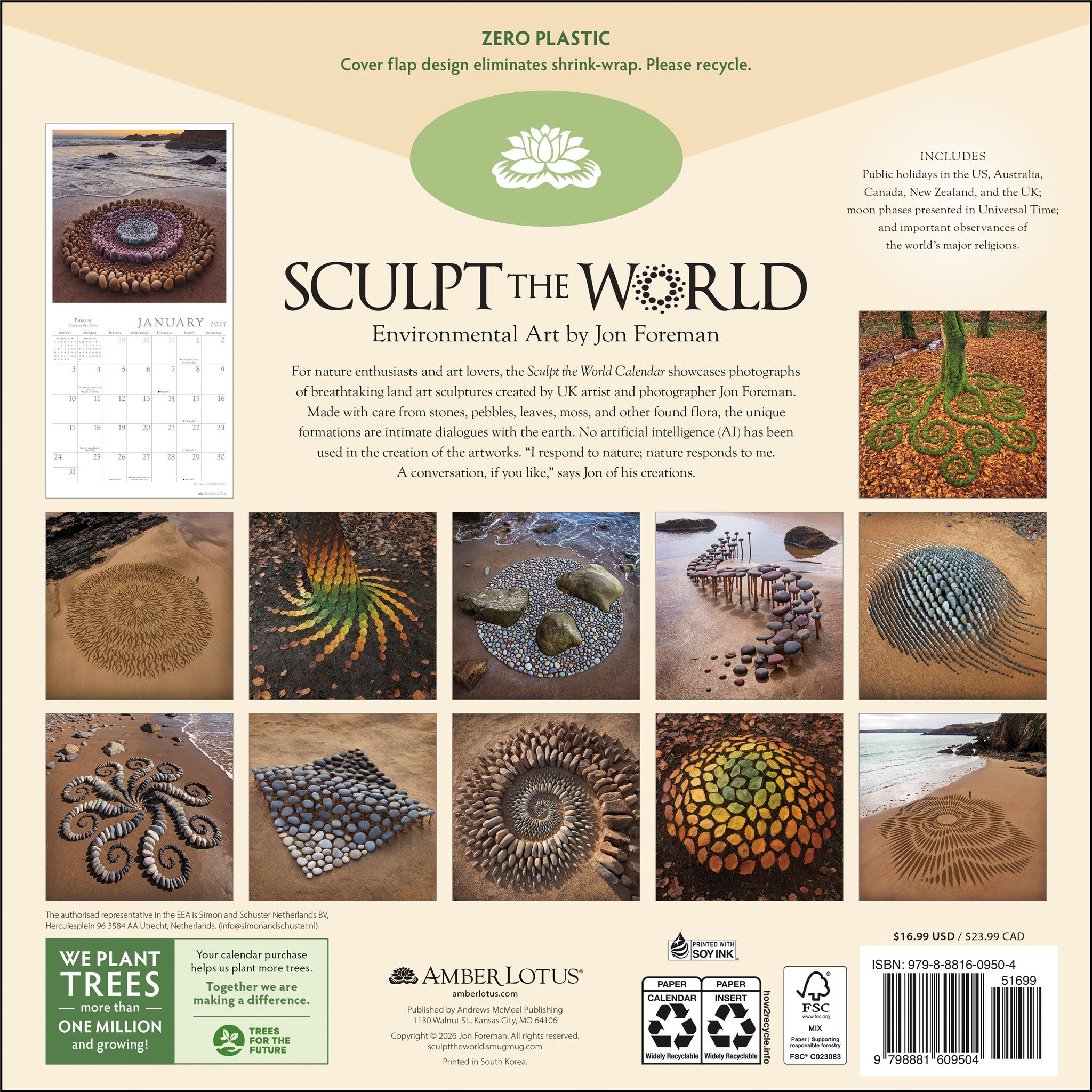 Calendrier mural Sculpt the World 2027