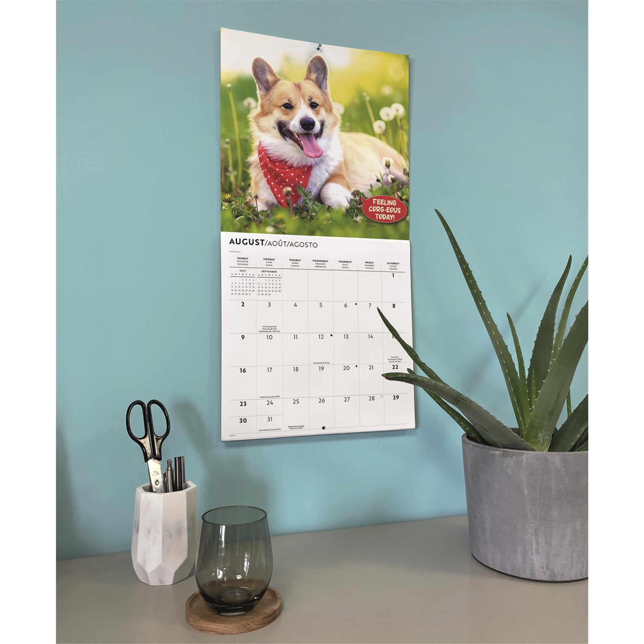Calendrier mural Corgi Capers 2026