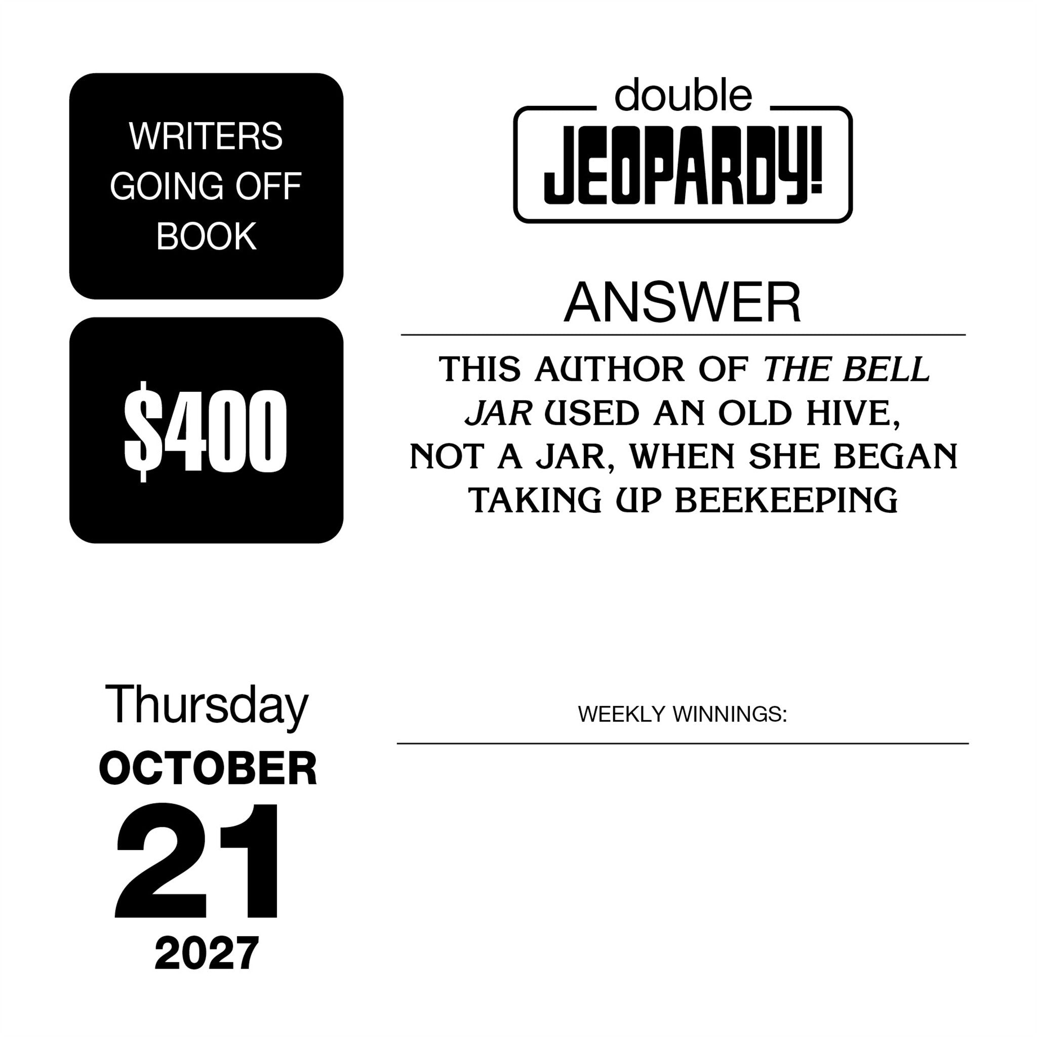 JEOPARDY! 2027 Box Calendar