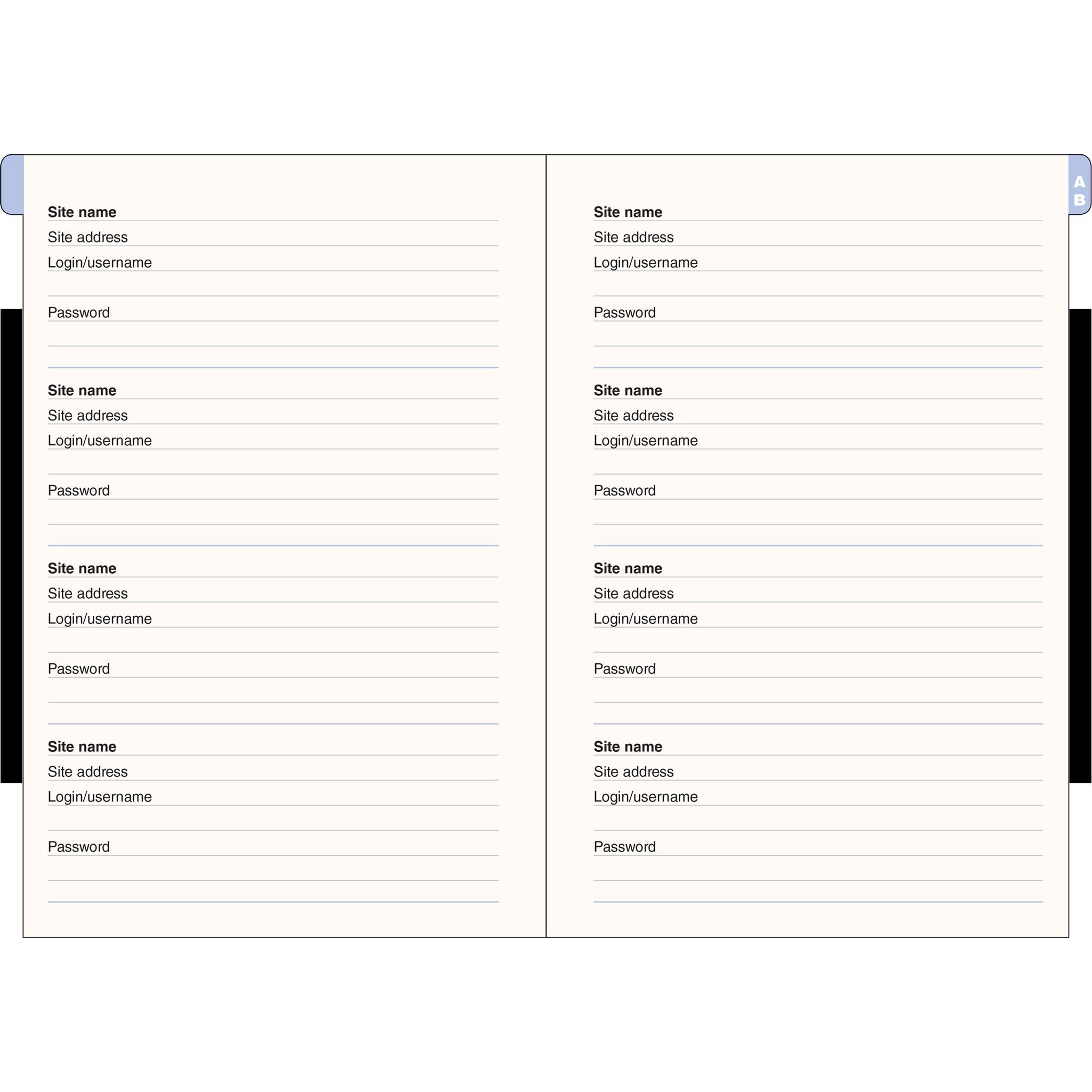 Internet Log Book Large Wildflower Garden - Online Only