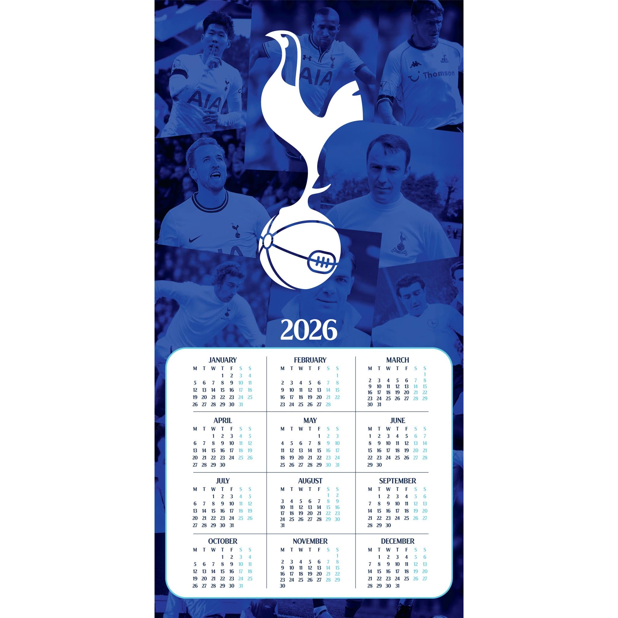 Calendrier mural Tottenham Hotspur 2026