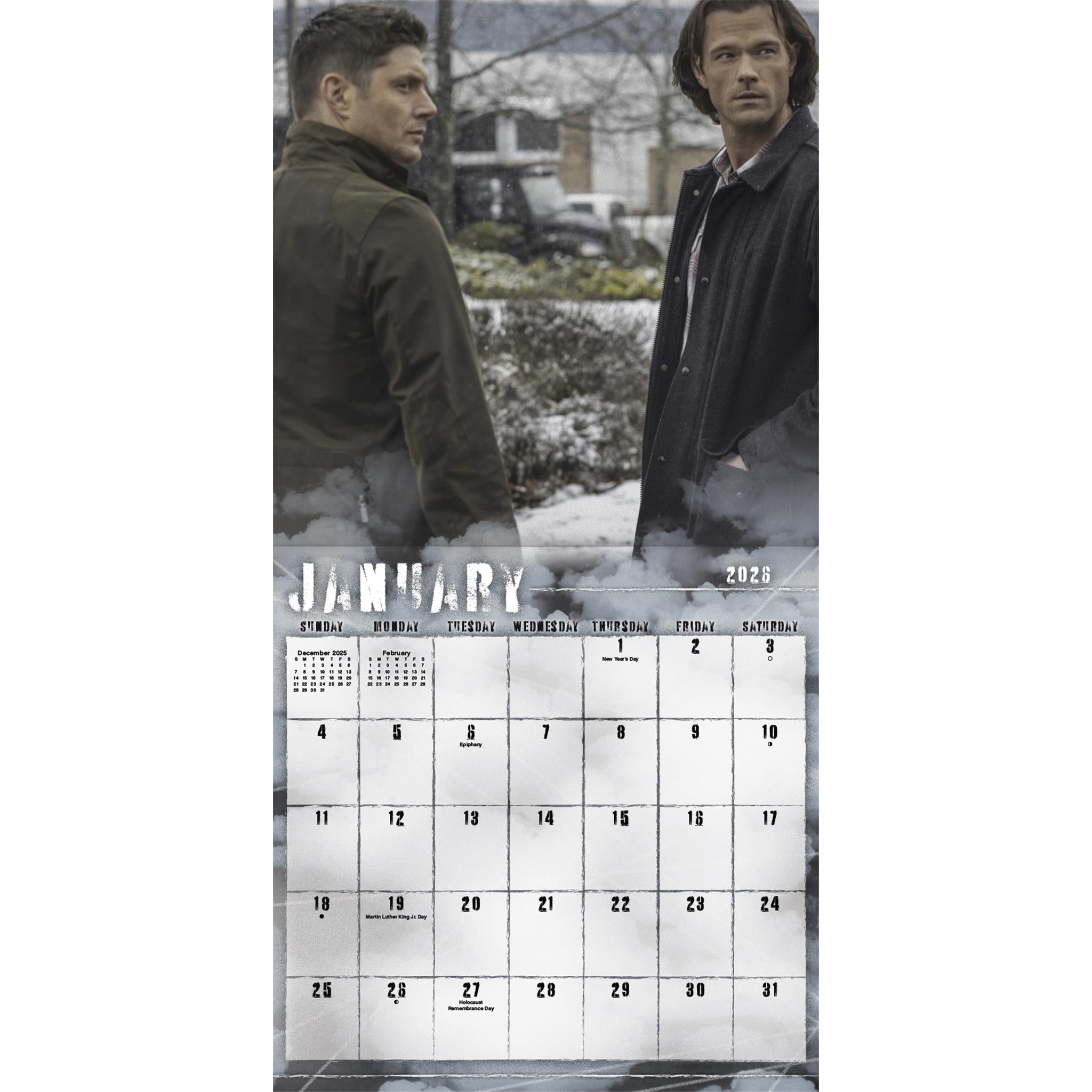 Calendrier mural de luxe Supernatural Exclusive avec impression 2026