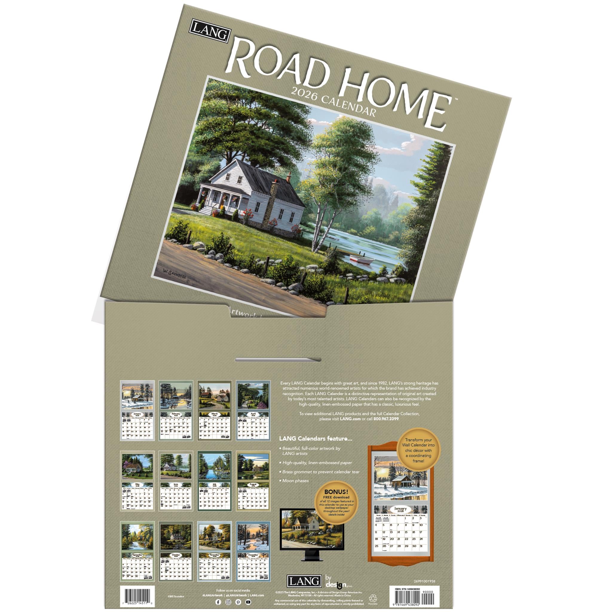 Road Home 2026 Wall Calendar