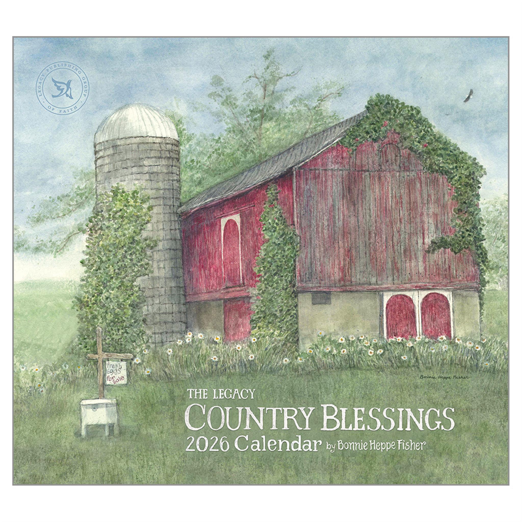 Calendrier mural de luxe Country Blessings 2026 - Disponible uniquement en ligne