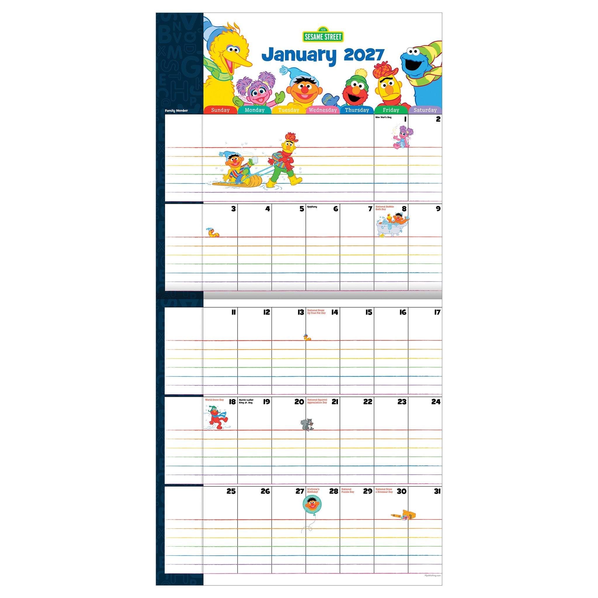 Sesame Street 2027 Wall Calendar - Online Only