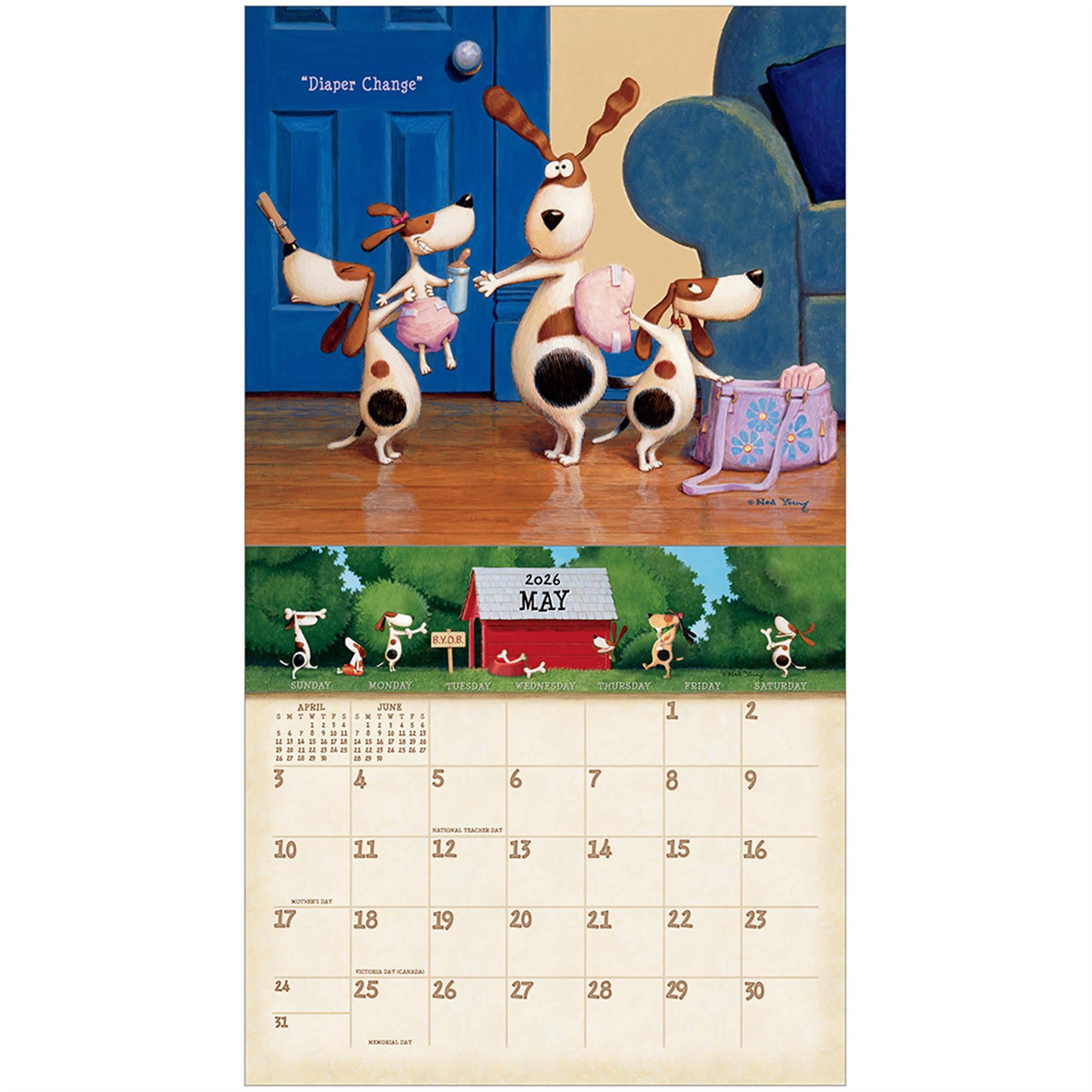 Calendrier mural de luxe A Dogs Life 2026