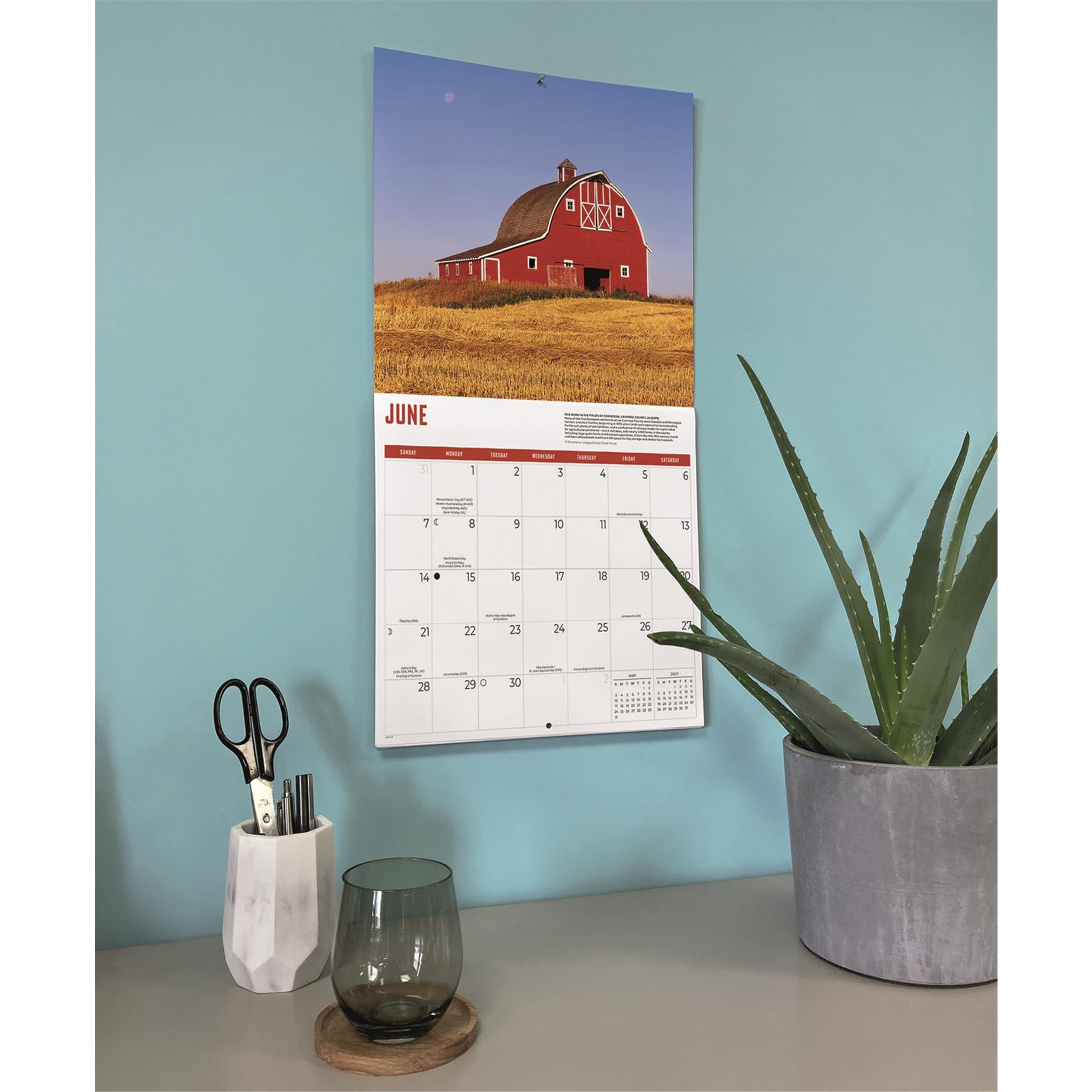 Calendrier mural Barns 2026