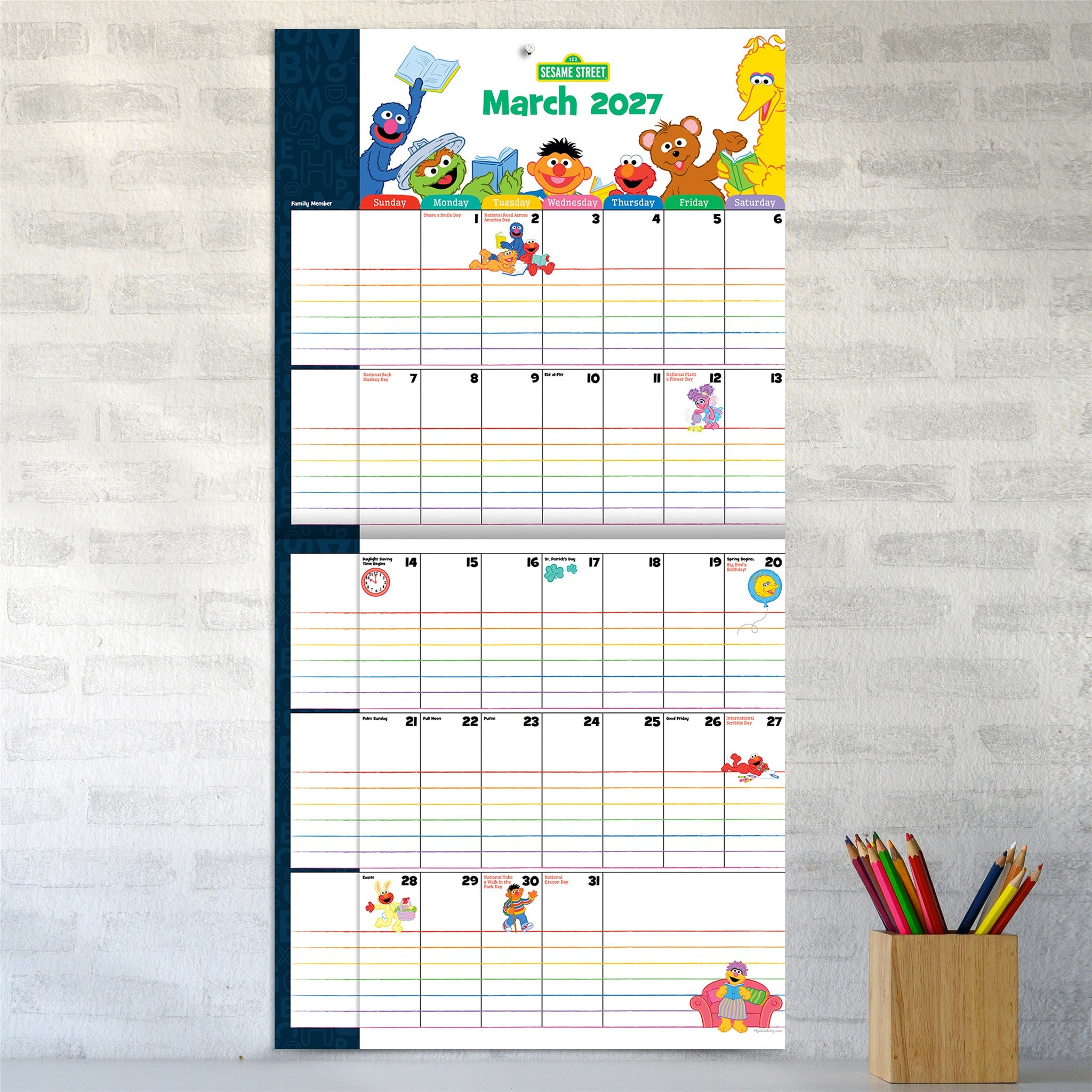 Sesame Street 2027 Wall Calendar - Online Only