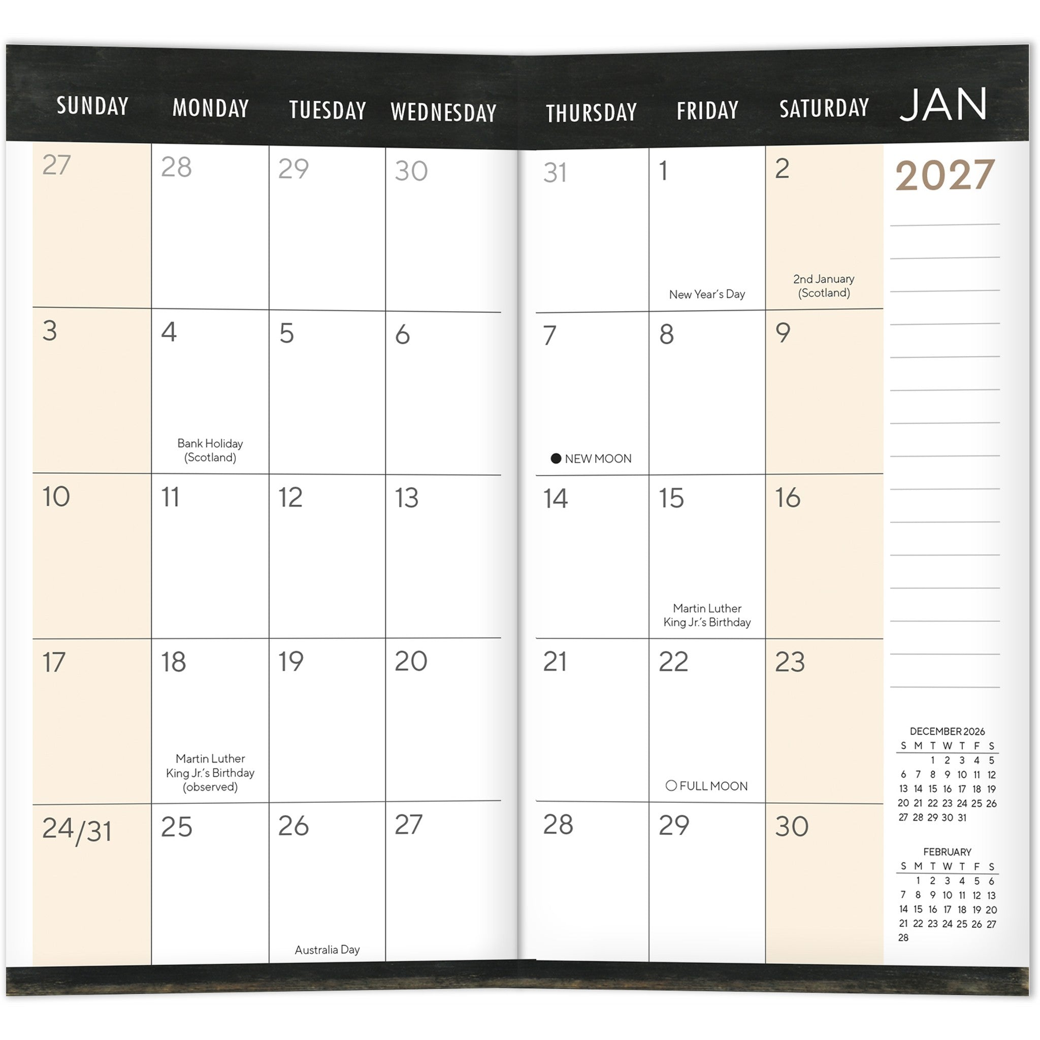 Mots à vivre 2027-2028 Agenda de poche sur 2 ans