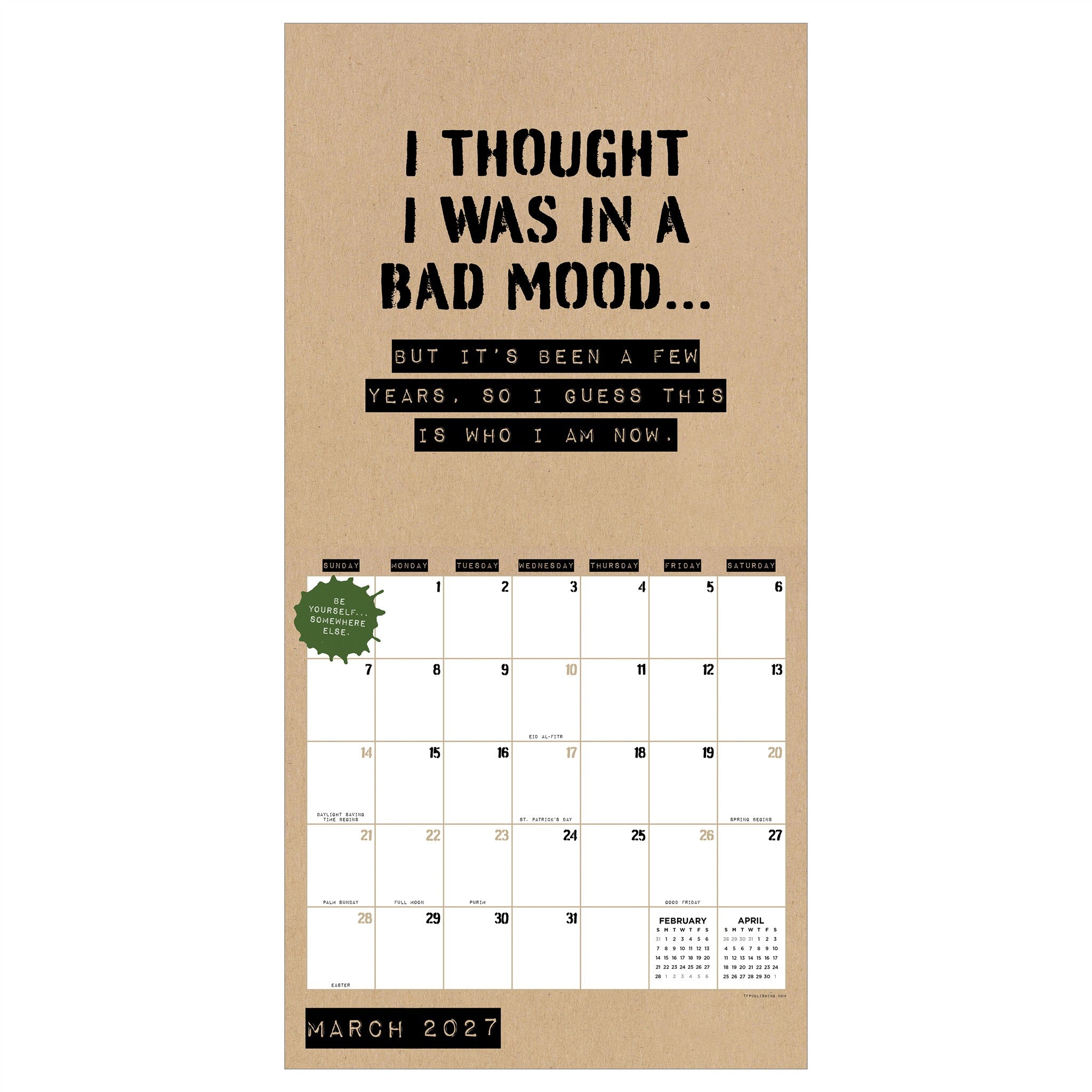 Anti-Affirmations 2027 Wall Calendar - Online Only