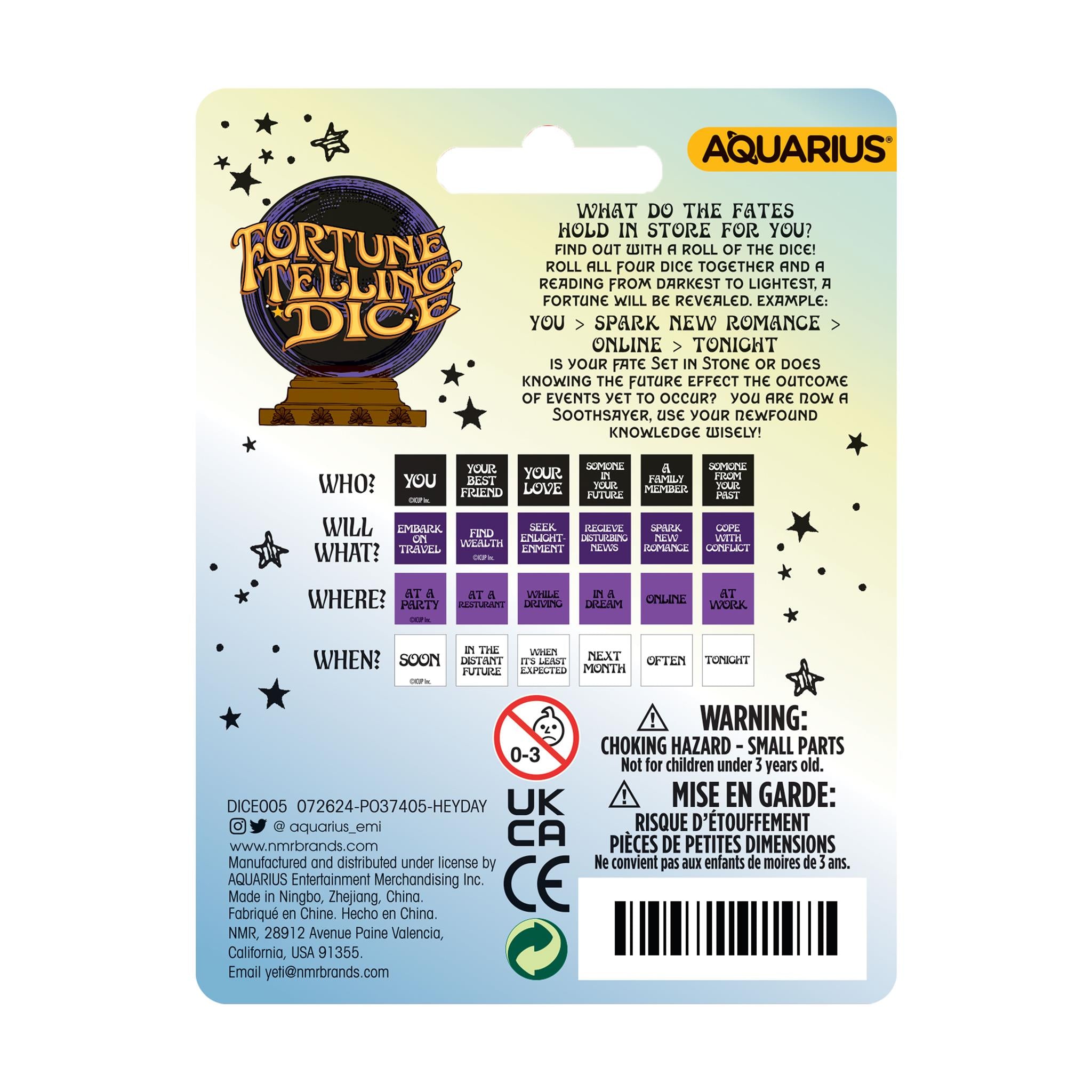 Jeu de dés divinatoire