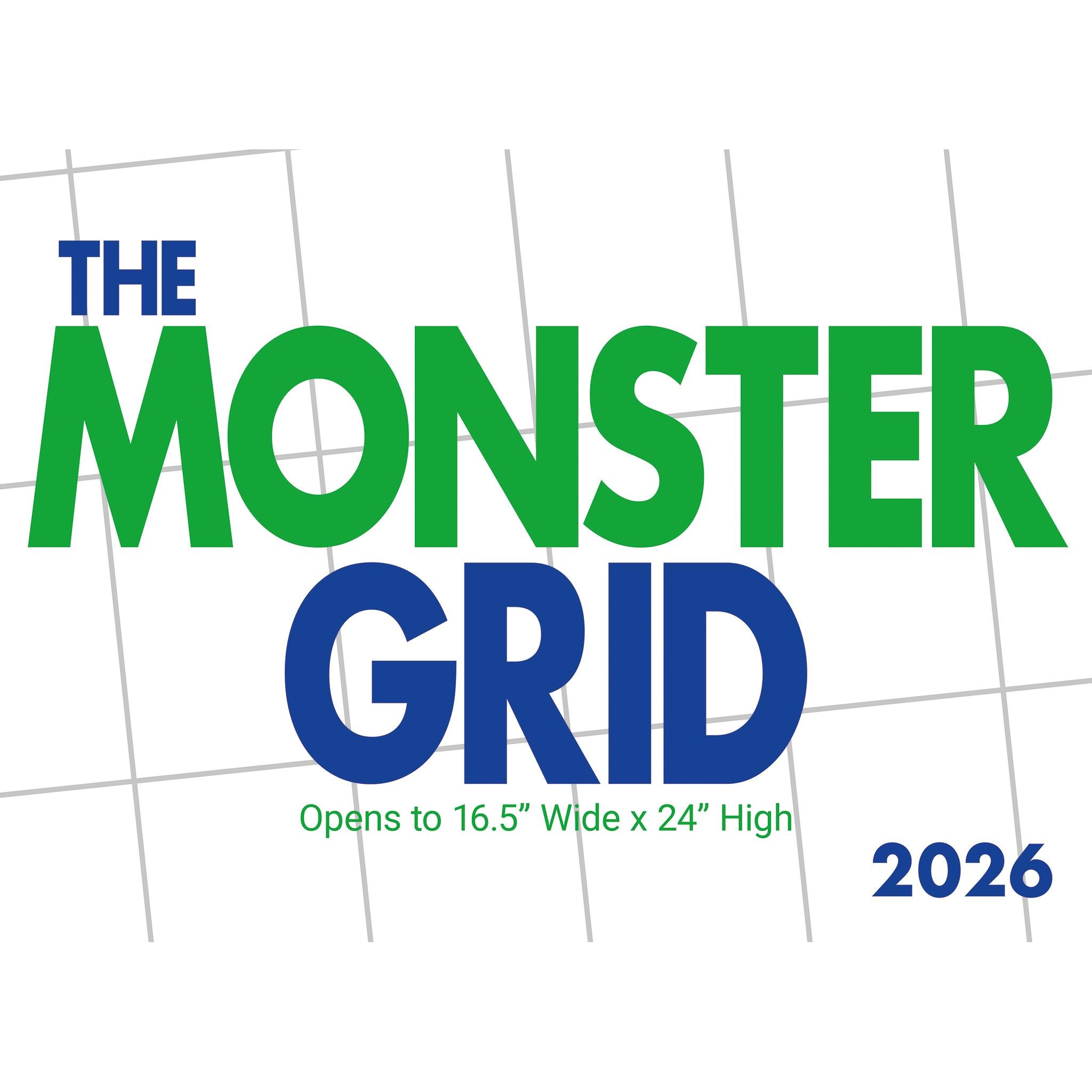 Calendrier mural Monster Grid Deluxe 2026