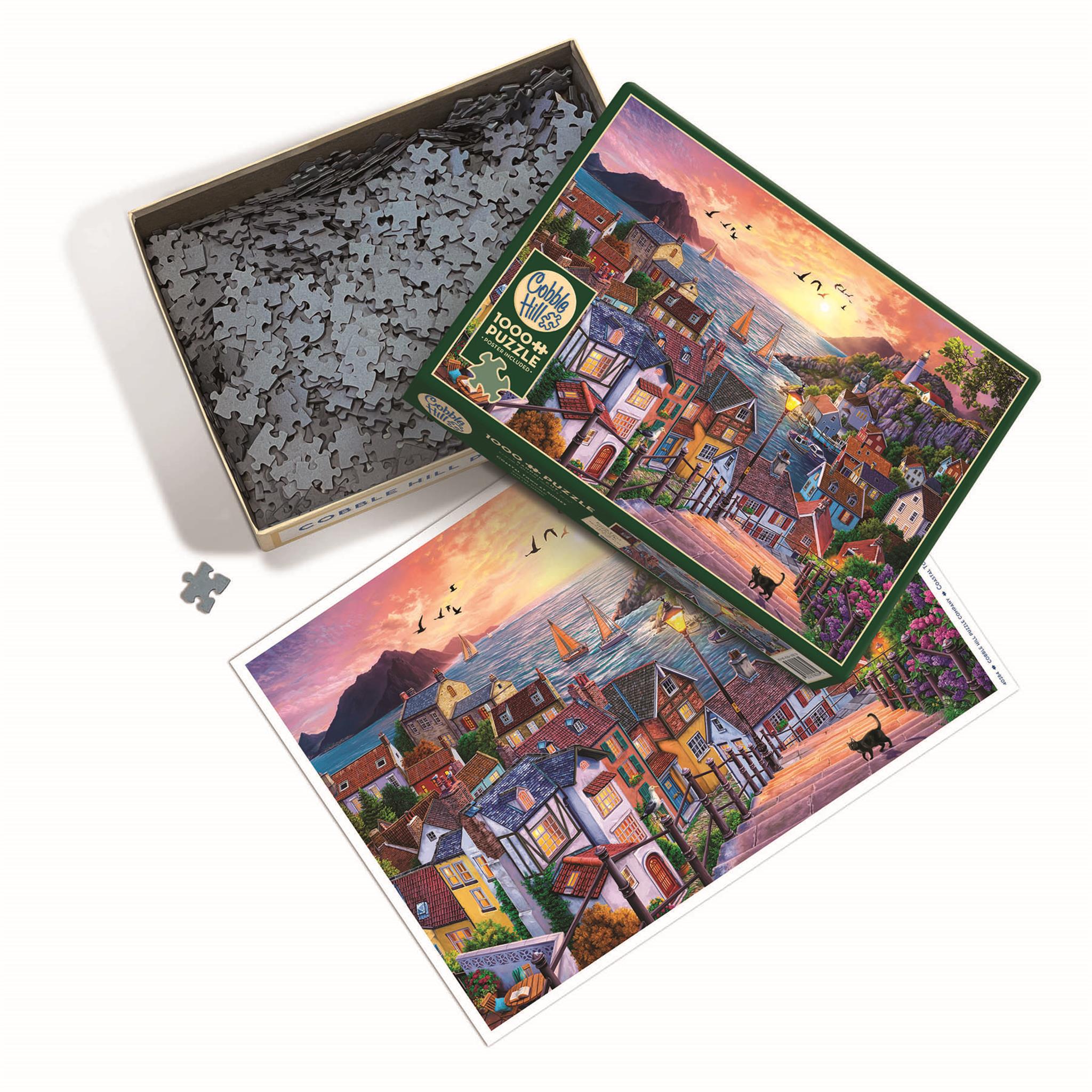 Coastal Town at Sunset 1000 Piece Puzzle