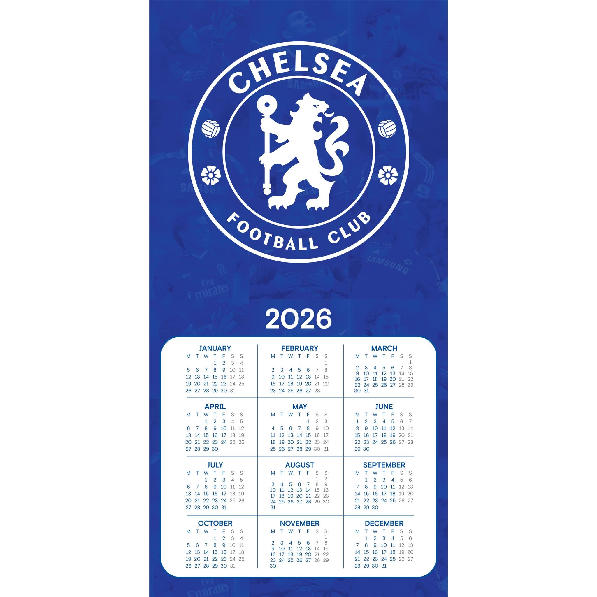 Calendrier mural Chelsea 2026