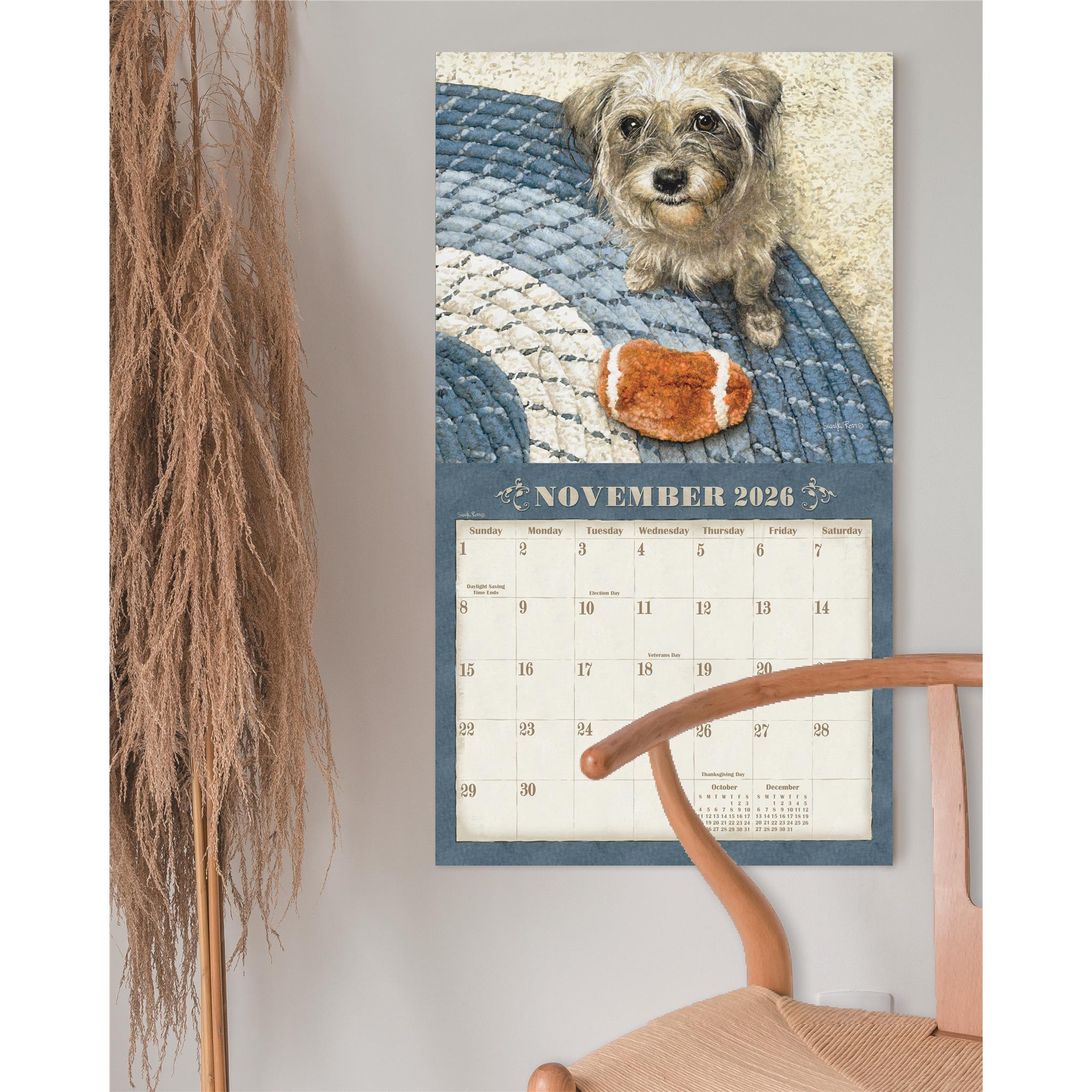 Calendrier mural de luxe « Les chiens que nous aimons » 2026