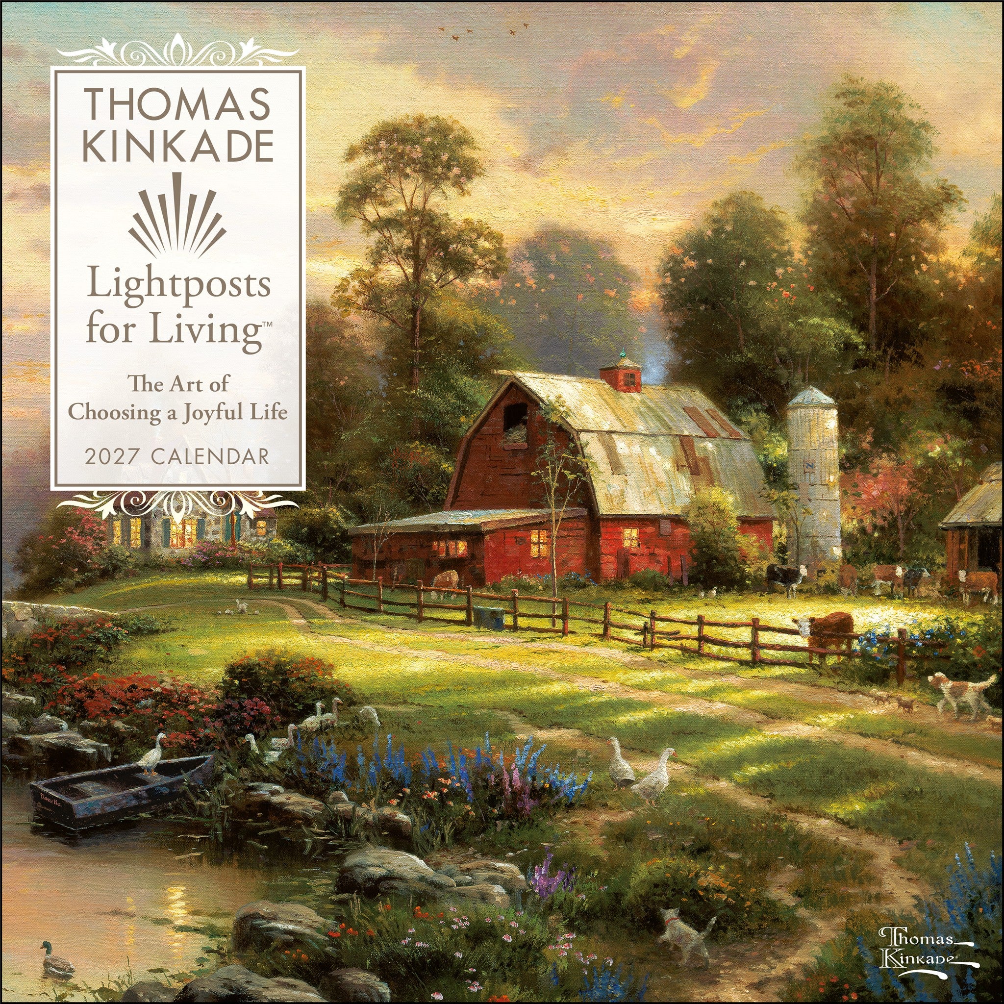 Calendrier mural 2027 Thomas Kinkade Lightposts for Living