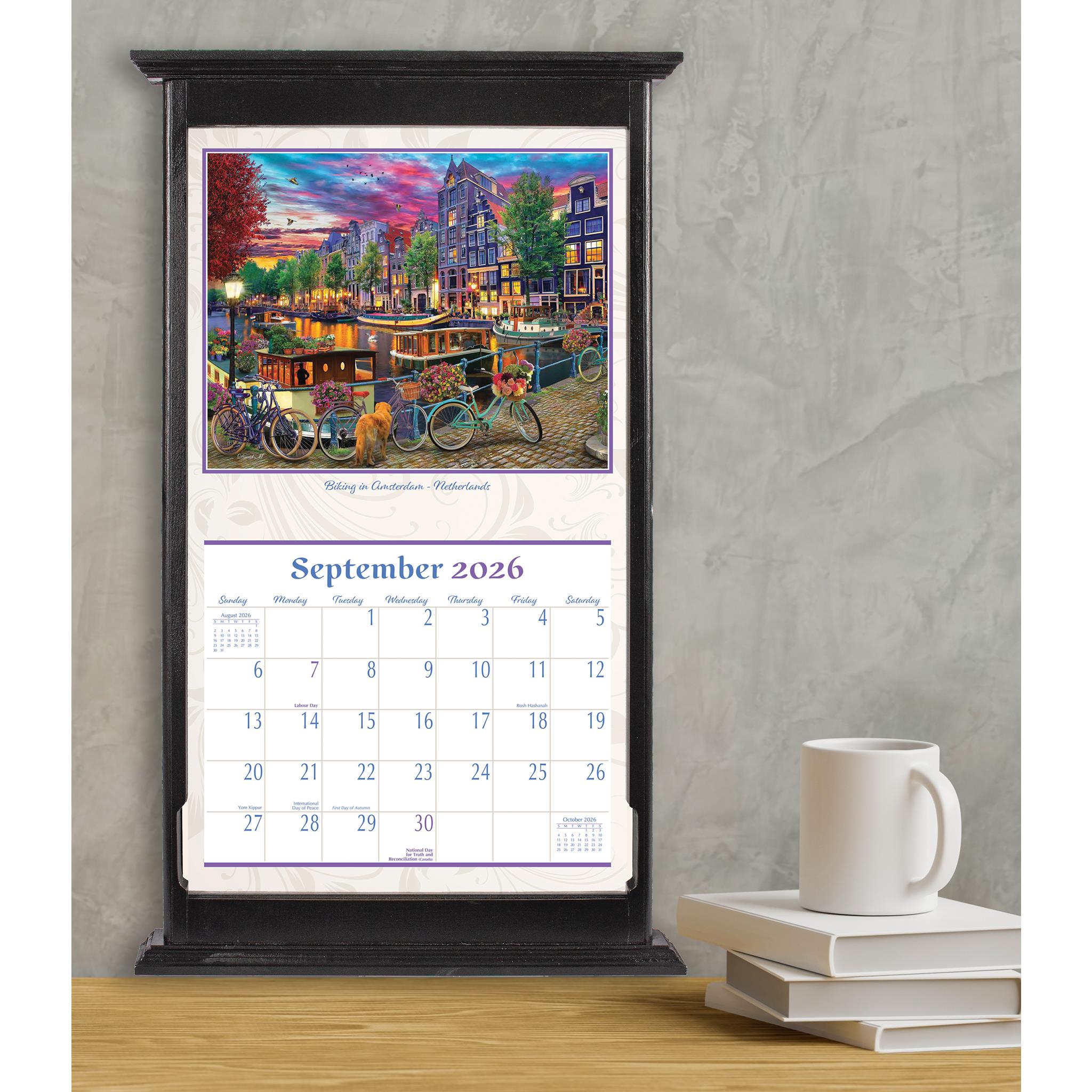 Calendrier mural des vacances en Europe 2026 - Disponible uniquement en ligne