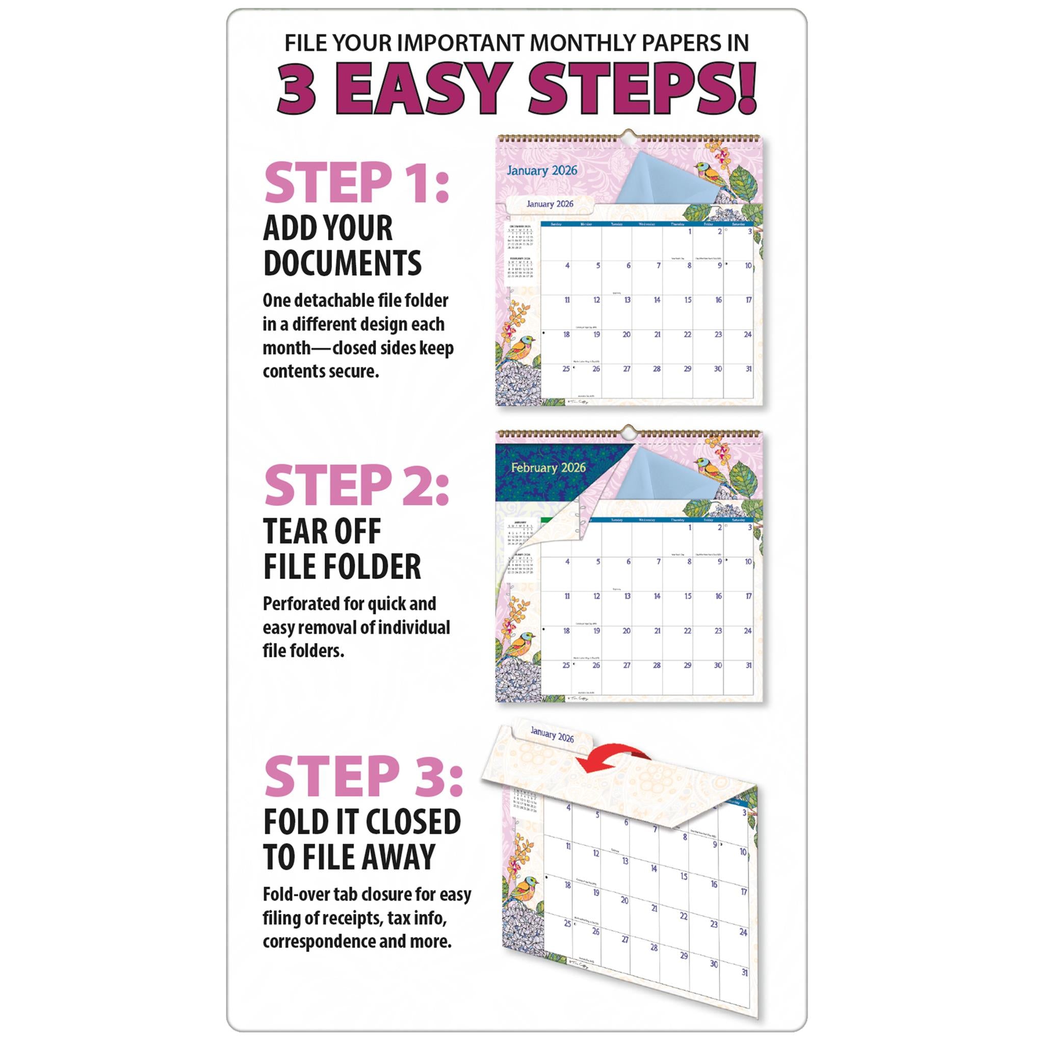 Calendrier mural Ladybird File It 2026