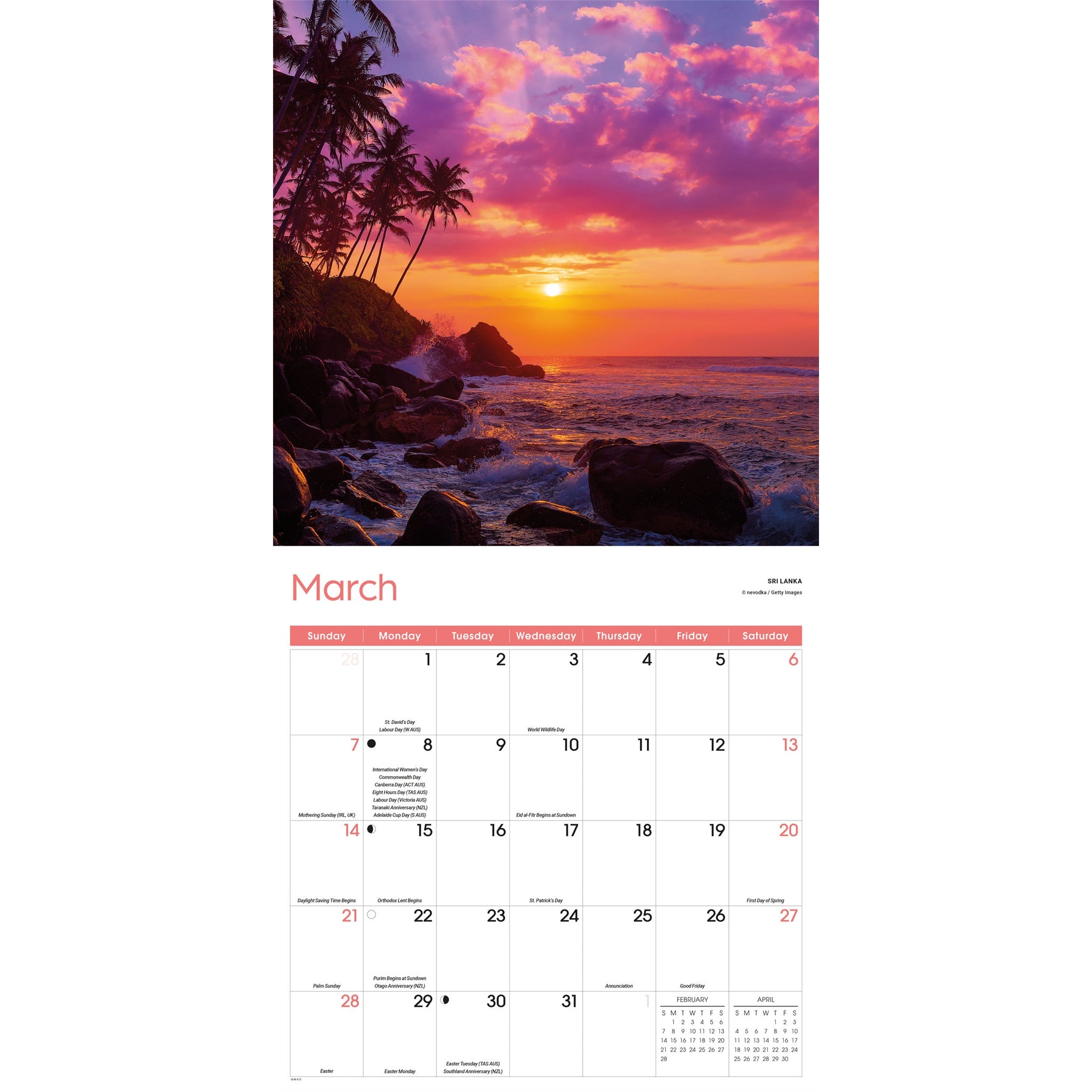Beaches 2027 Wall Calendar
