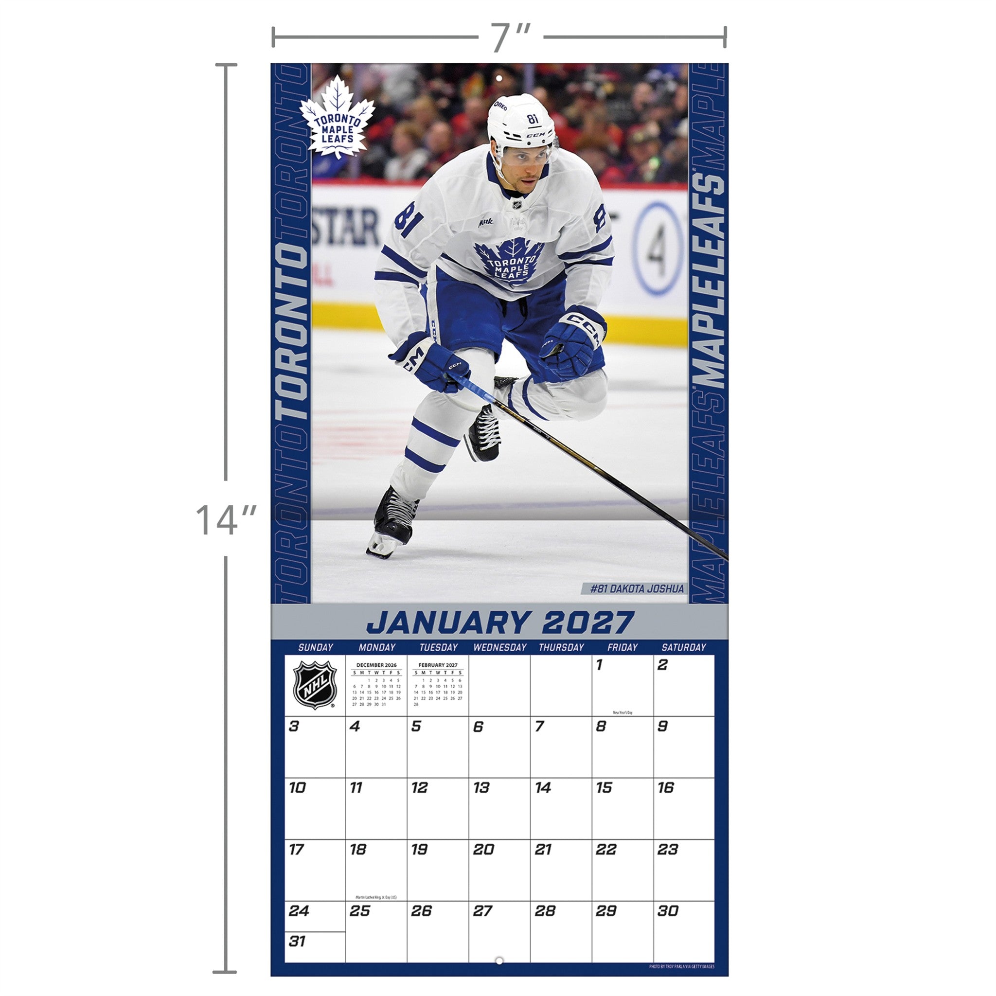 NHL Toronto Maple Leafs 2027 Mini Calendar