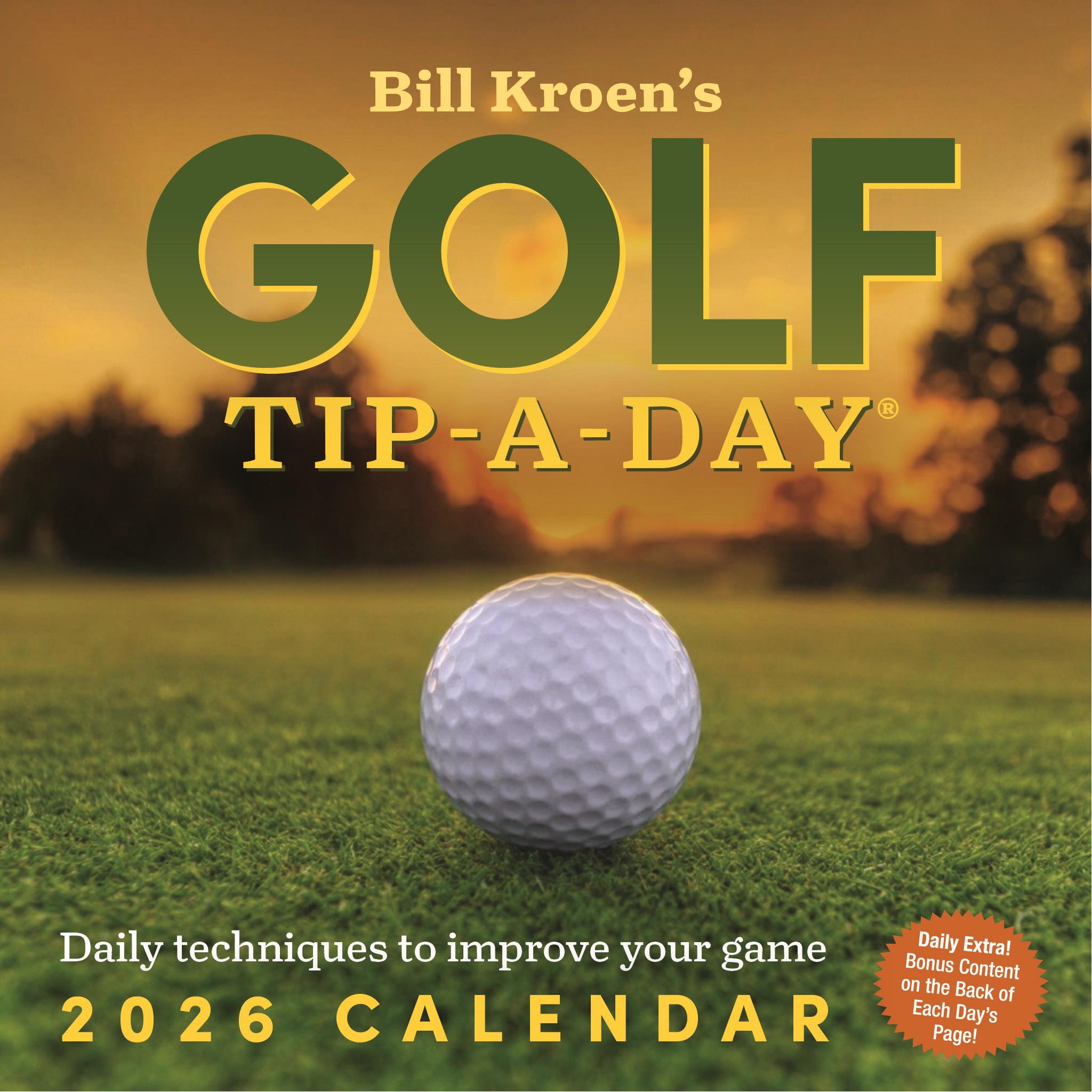Calendrier de la boîte Golf Tip-A-Day 2026 de Bill Kroen