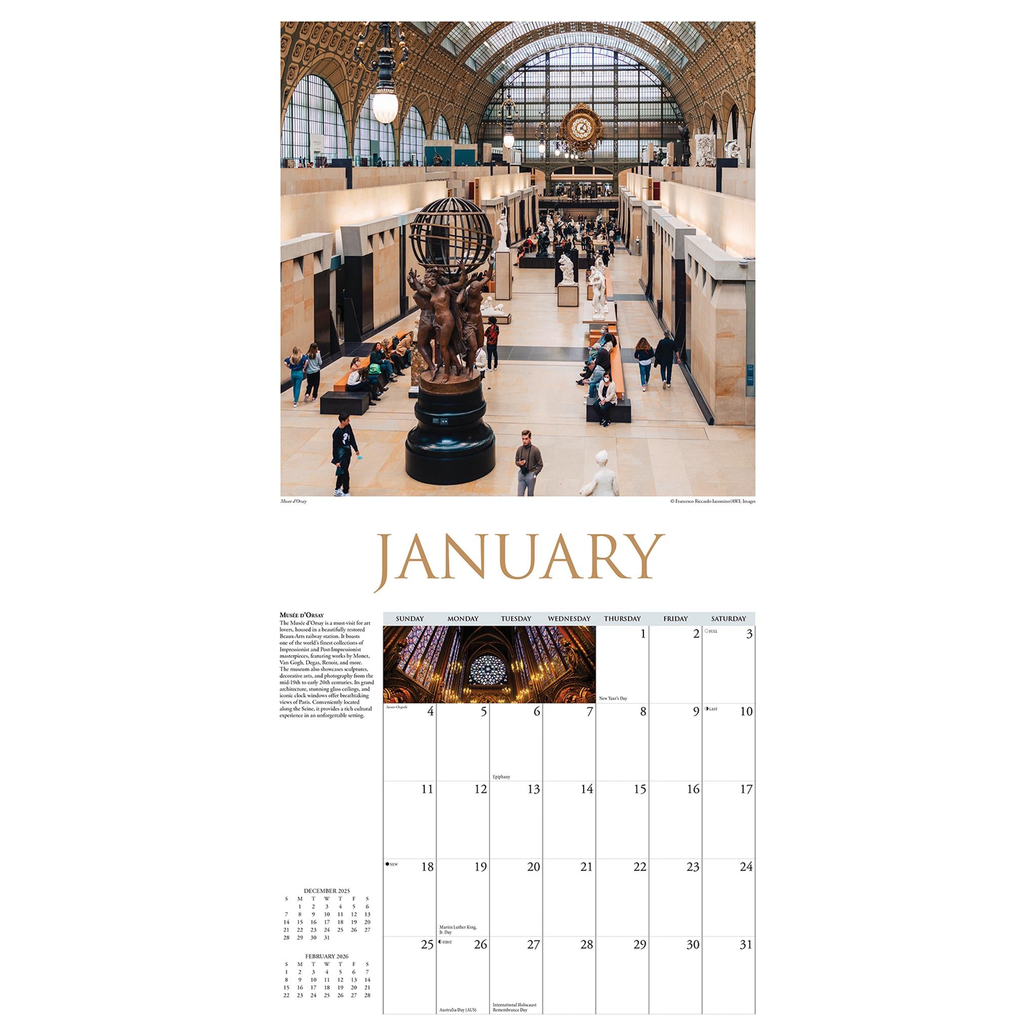 Walk In Paris 2026 Wall Calendar - Online Only