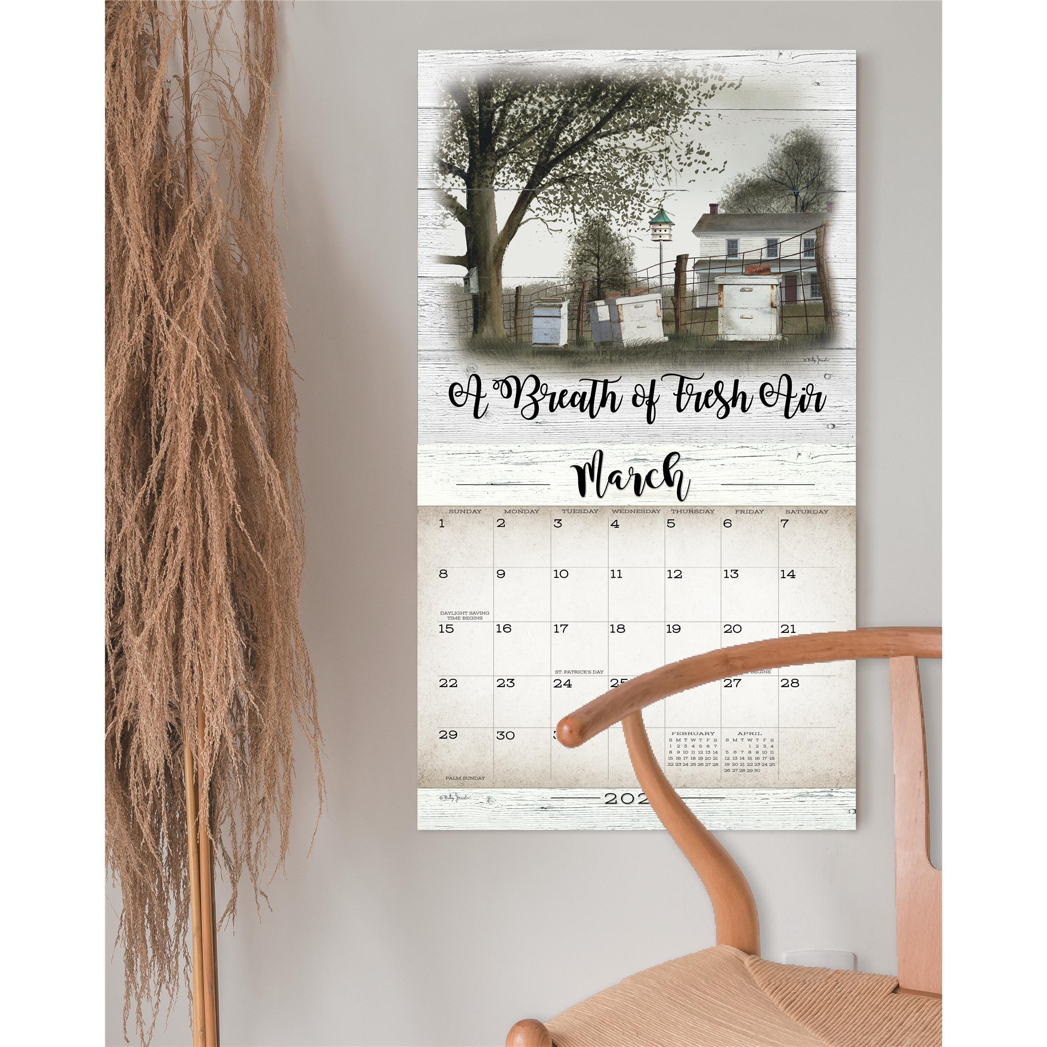 Calendrier mural de luxe Farmhouse 2026