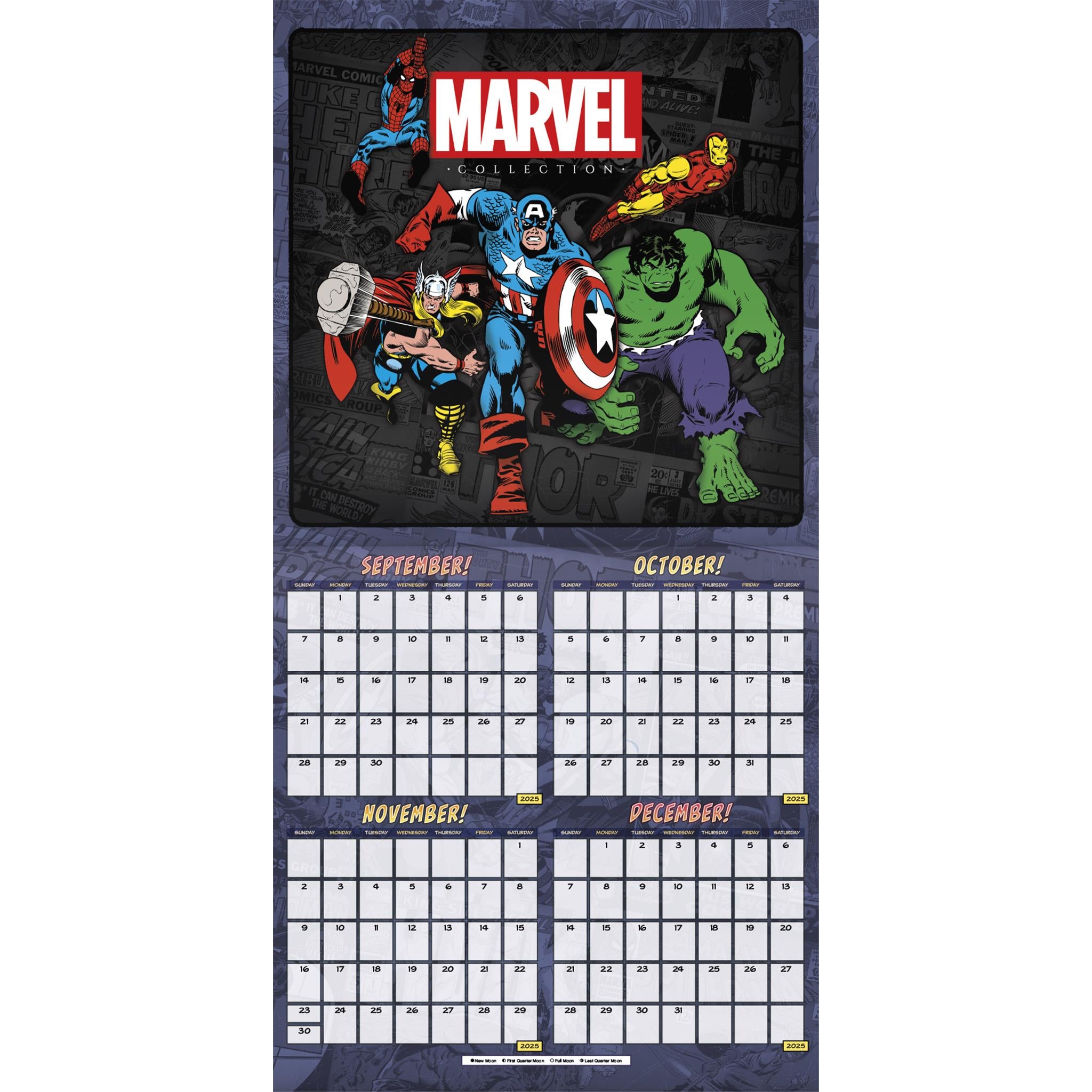 Calendrier mural Marvel Comics 2026
