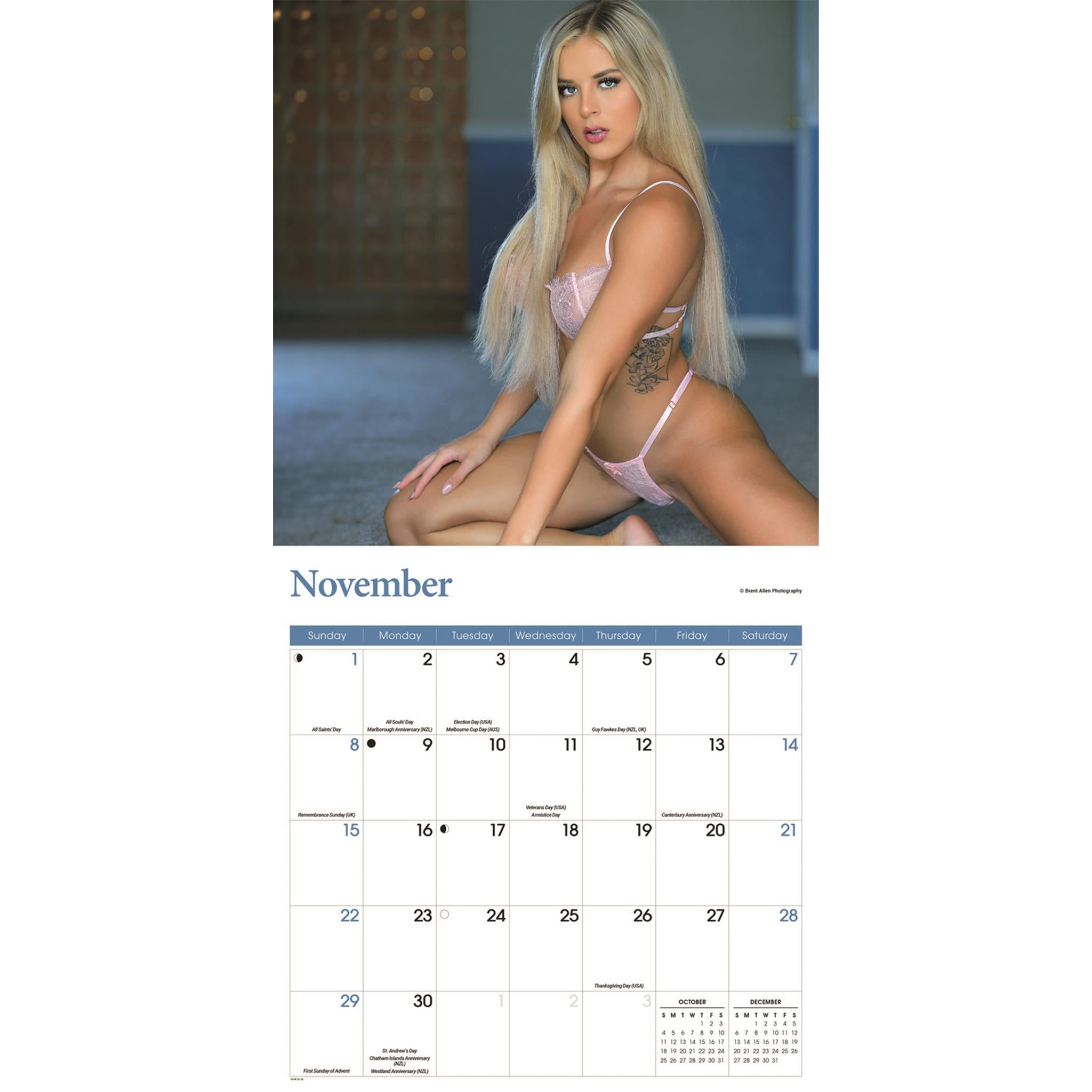 Calendrier mural Lingerie 2026