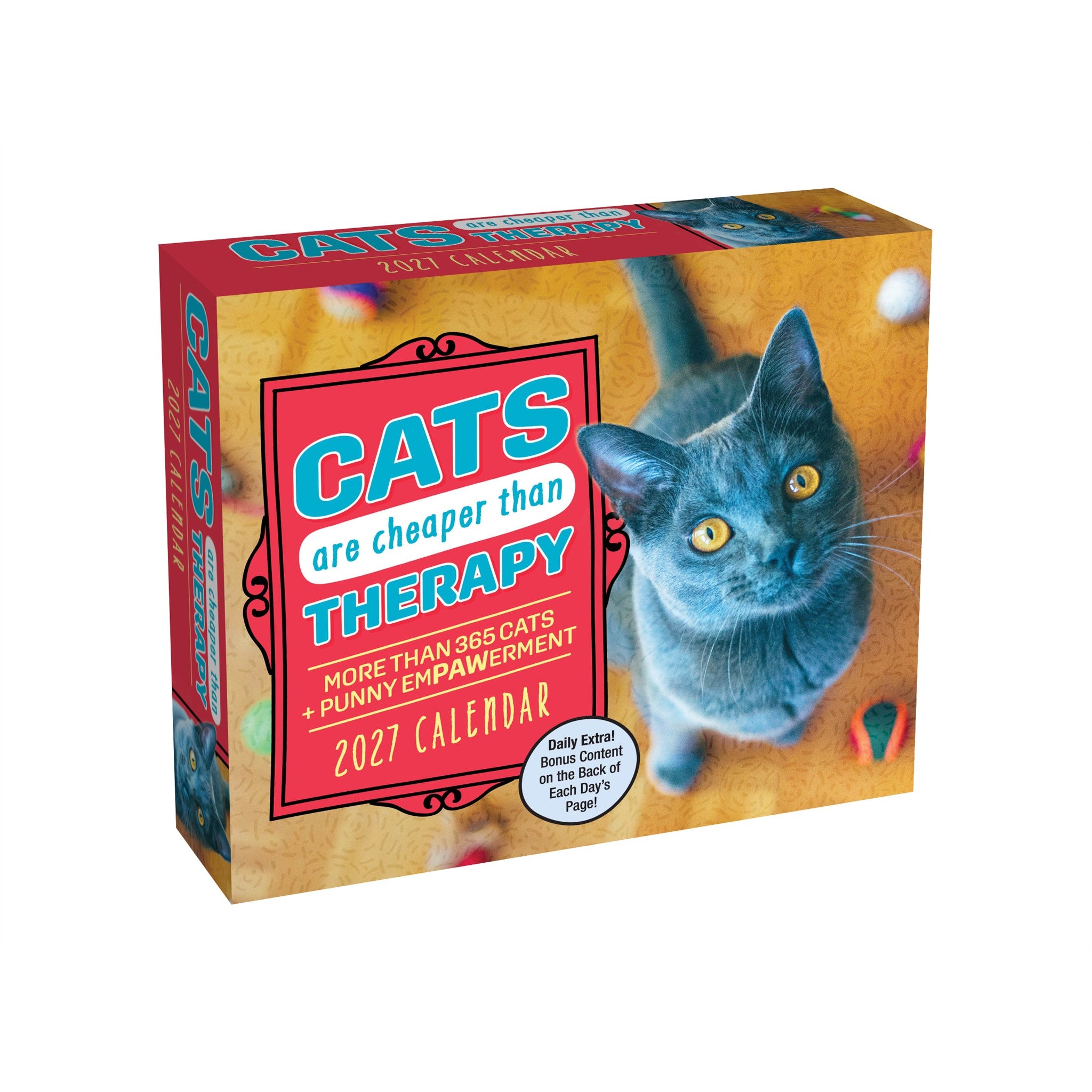 Cats Are Cheaper Than Therapy 2027 Box Calendar - Online Only