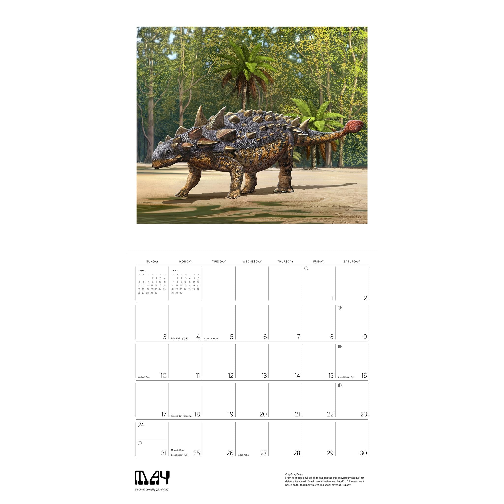 Dinosaurs 2026 Wall Calendar
