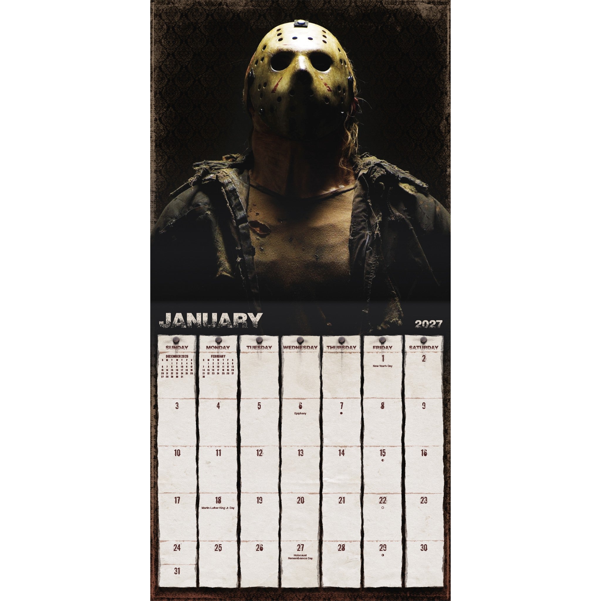 Calendrier mural Collection horreur 2027