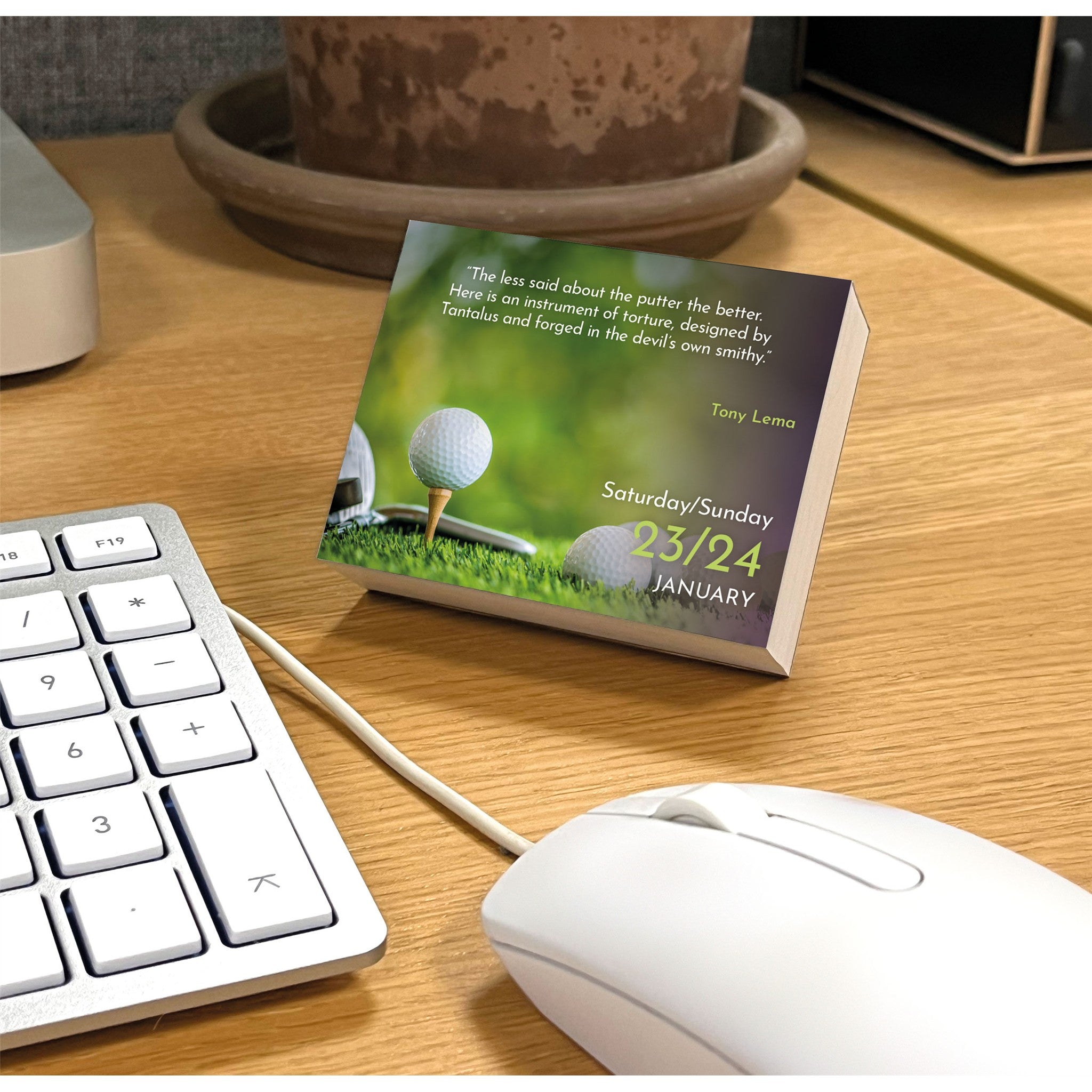 Calendrier de bureau 2027 Golf Quips