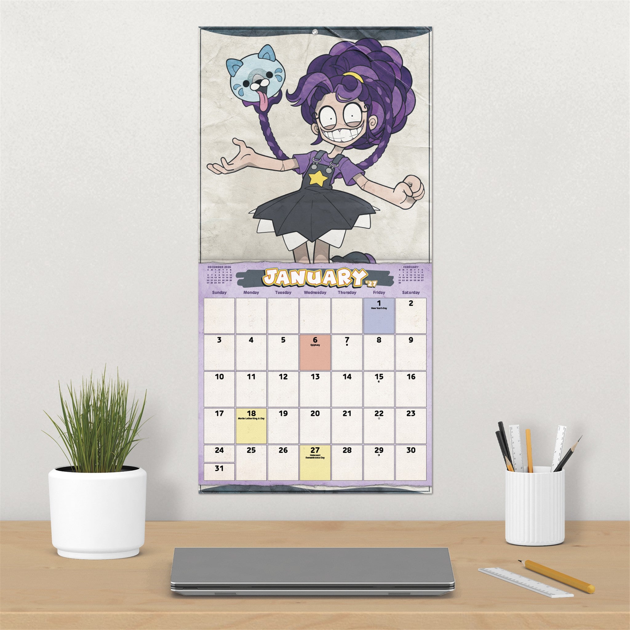 Calendrier mural Poppy Playtime 2027 – Exclusivement en ligne