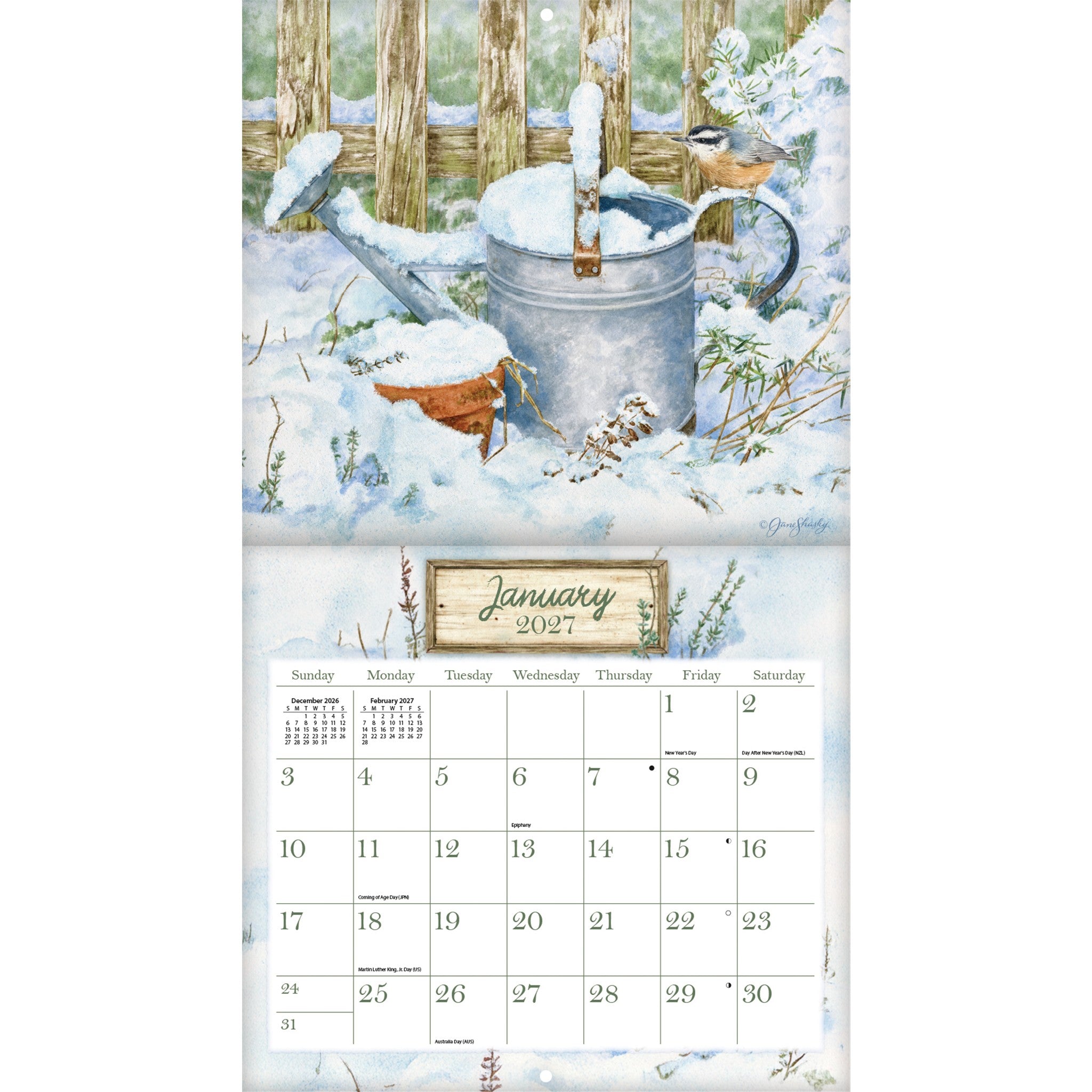 Calendrier mural 2027 – Jardin d'herbes aromatiques – En ligne uniquement