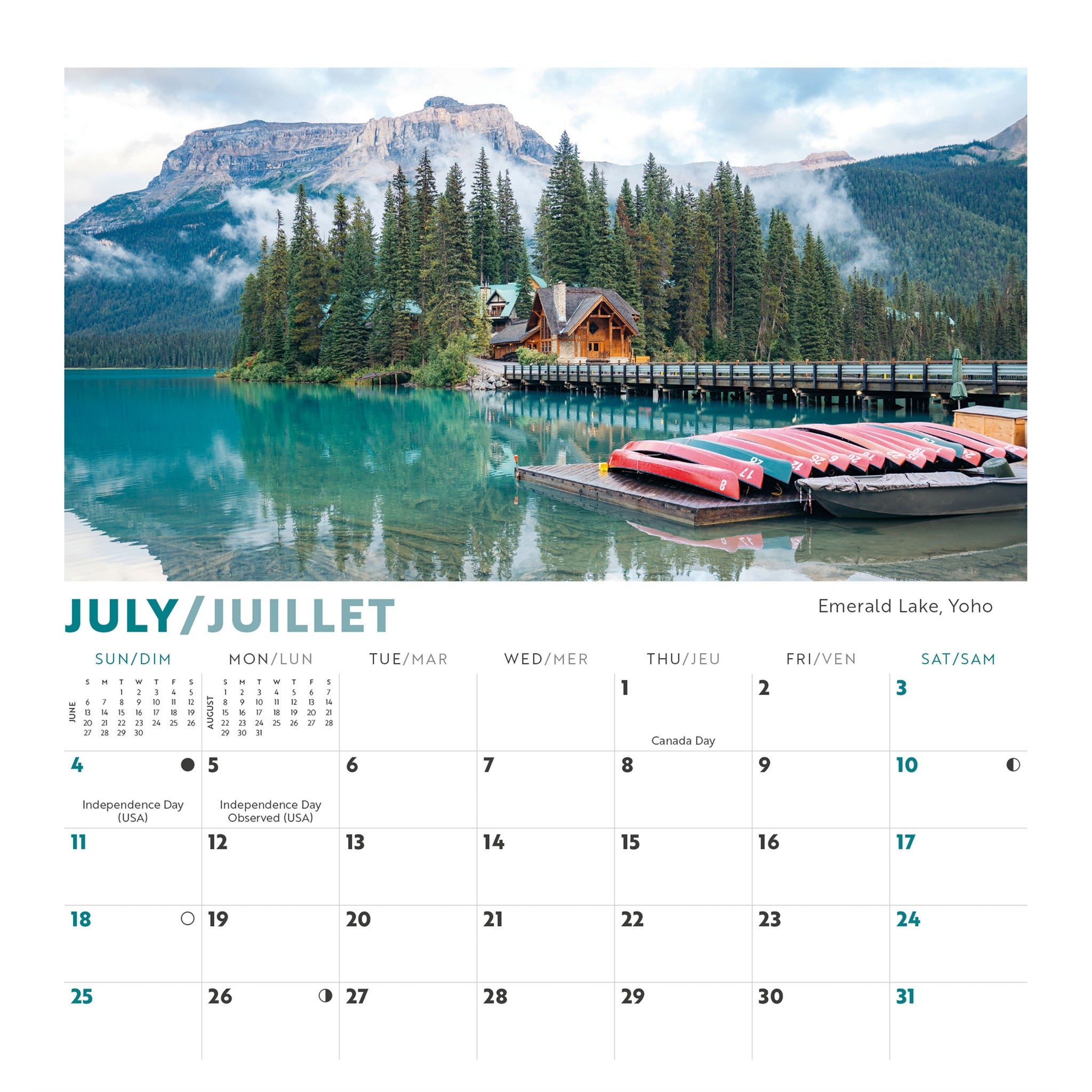Canadian Rockies 2027 Easel Calendar