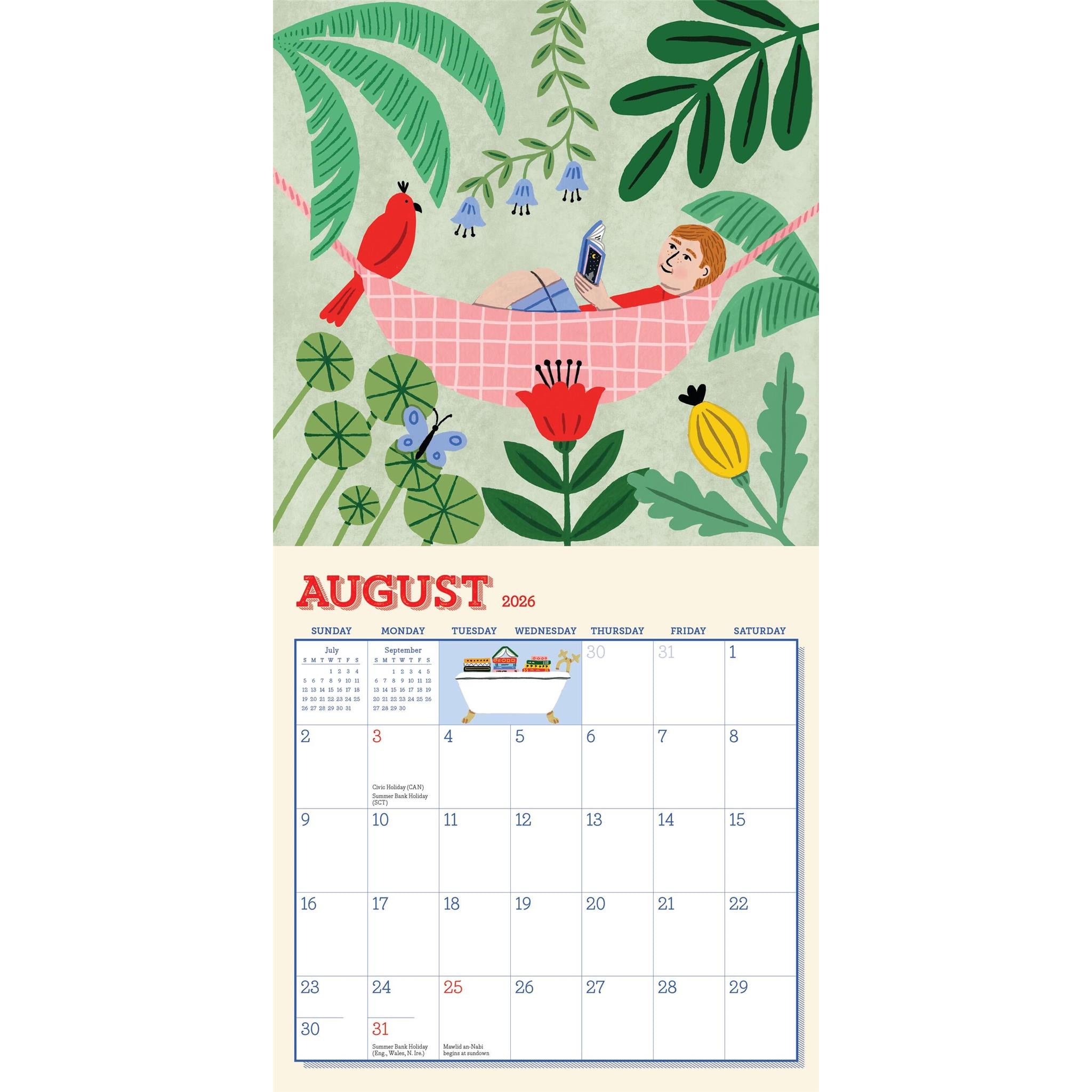 Mini-calendrier du passionné de livres 2026