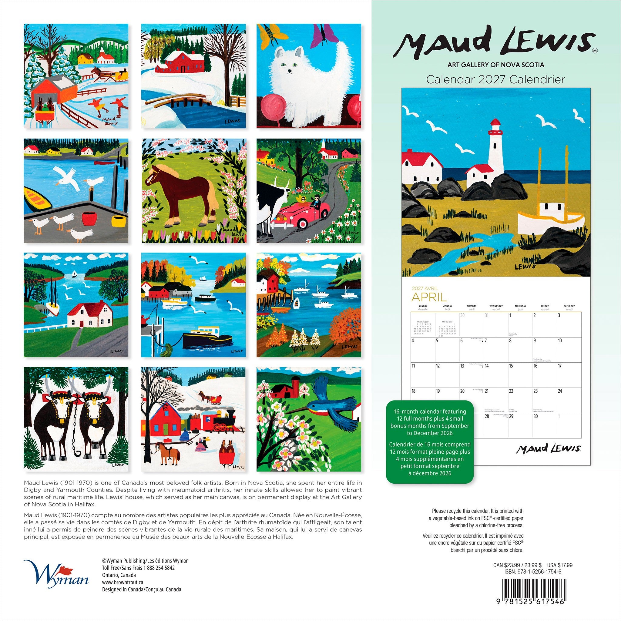 Maud Lewis 2027 Wall Calendar