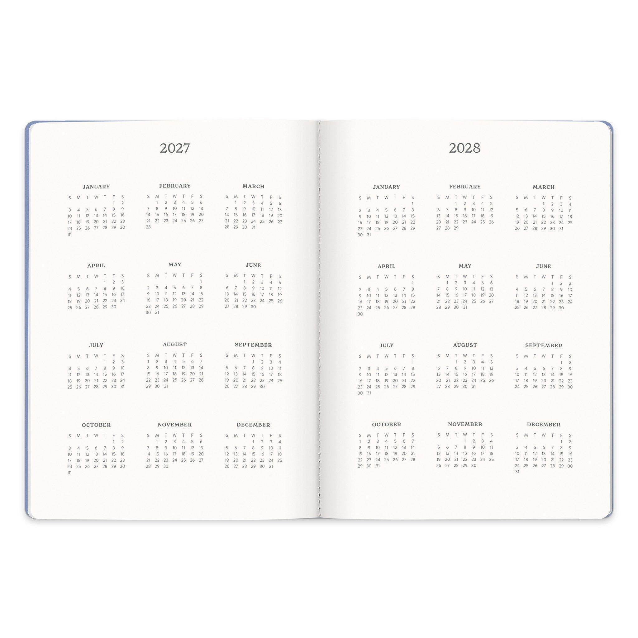 Pressed in Blue Casey 2027 Engagement Calendar