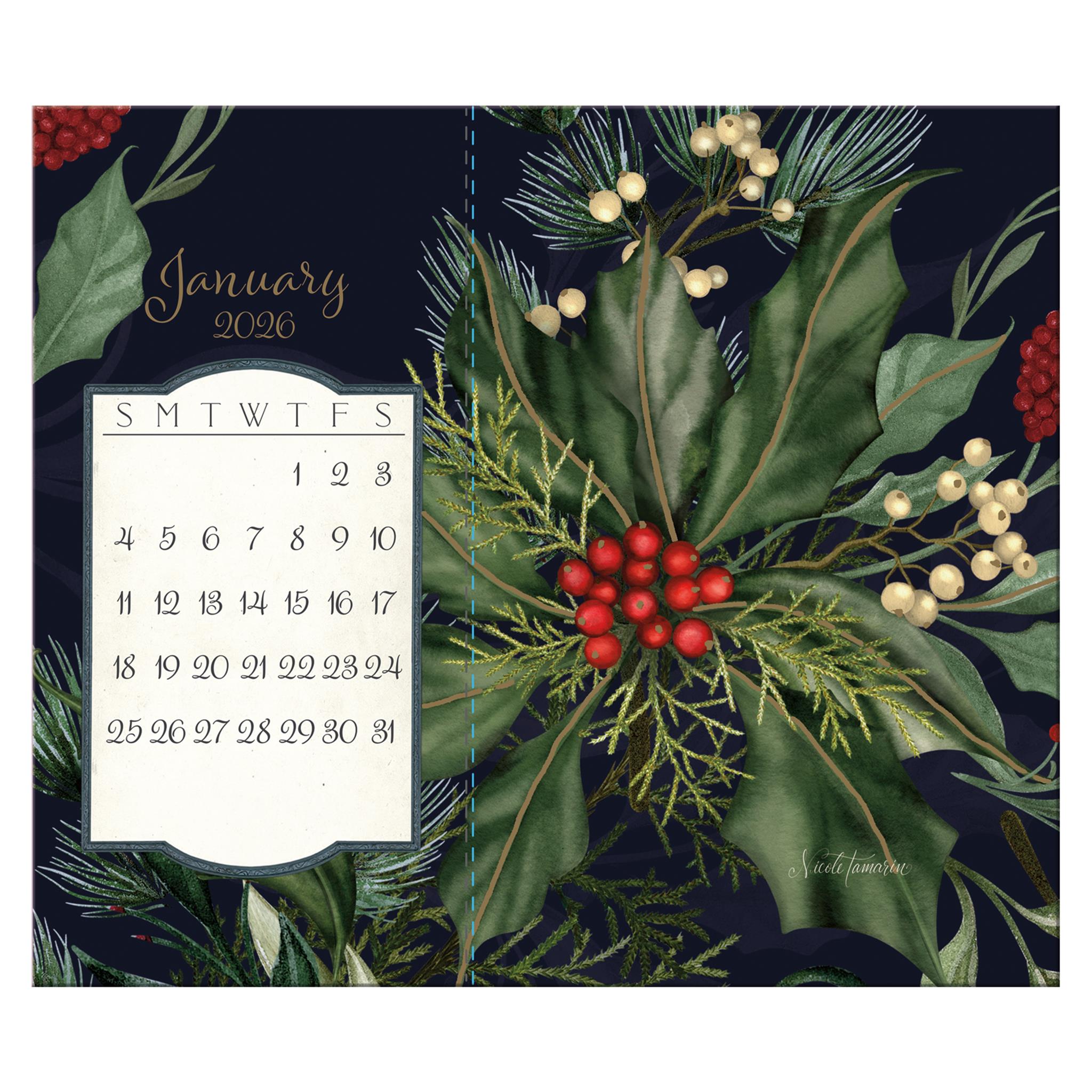 Calendrier chevalet Midnight Garden 2026 (carte postale) - Disponible uniquement en ligne